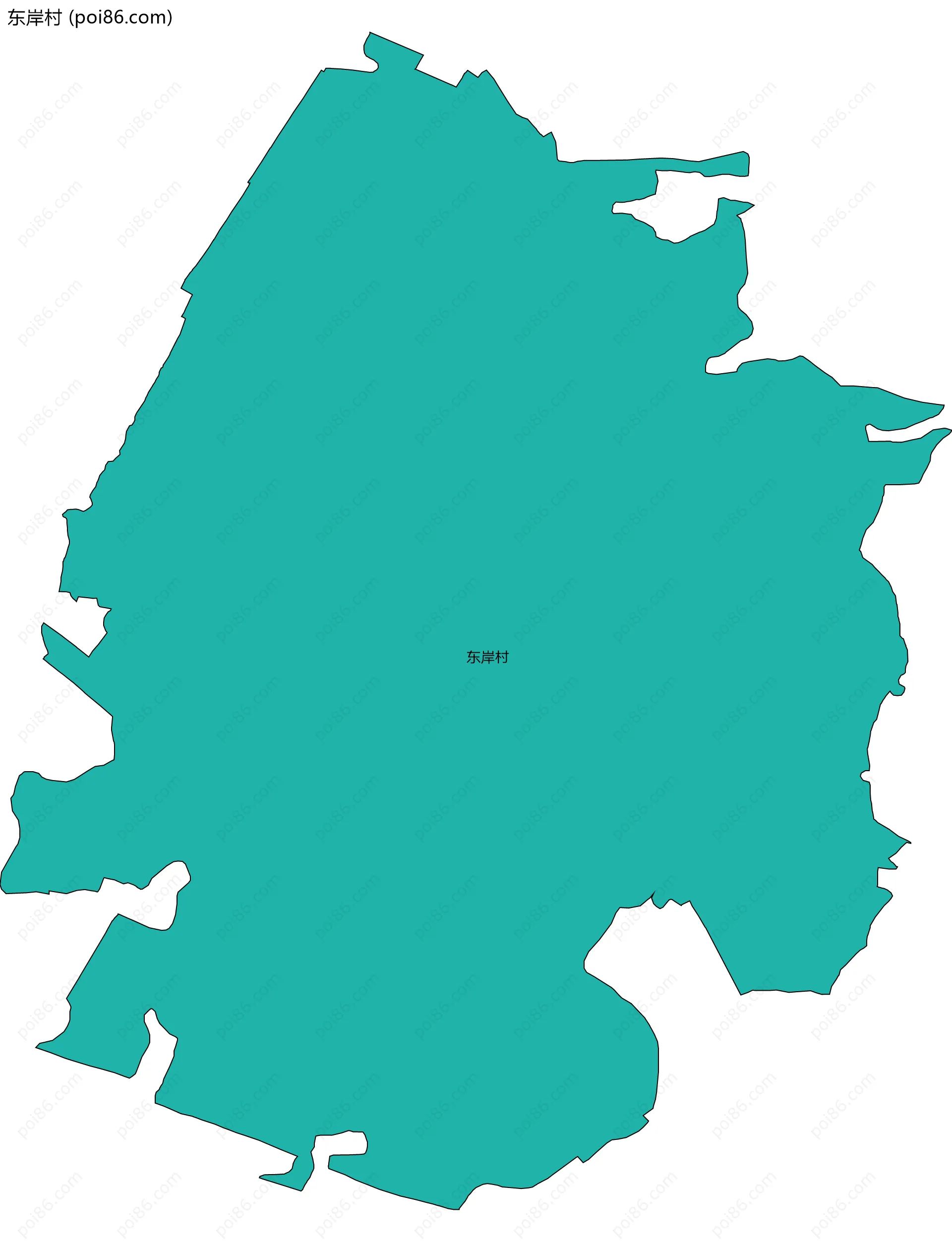 东岸村边界地图