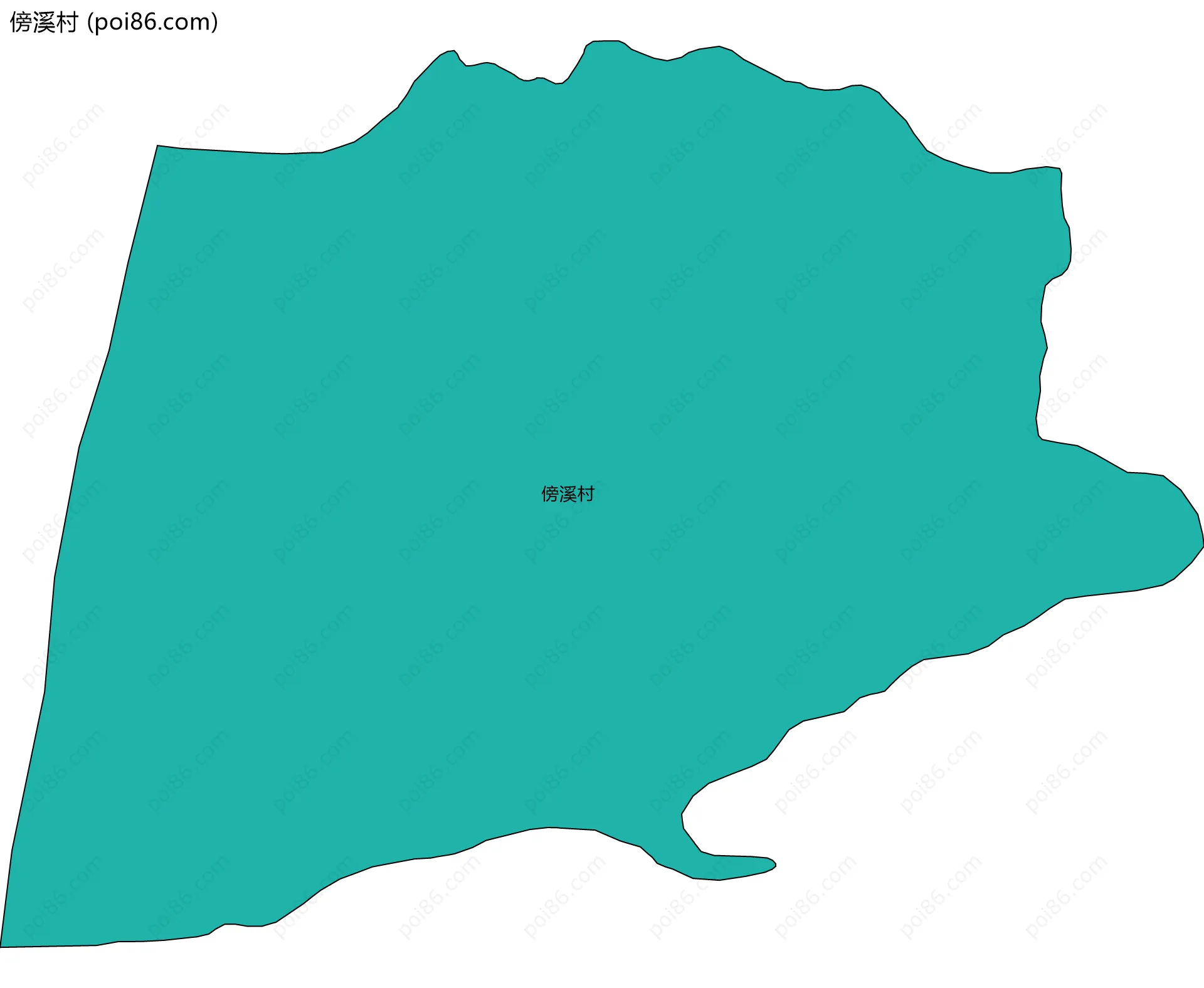 傍溪村边界地图