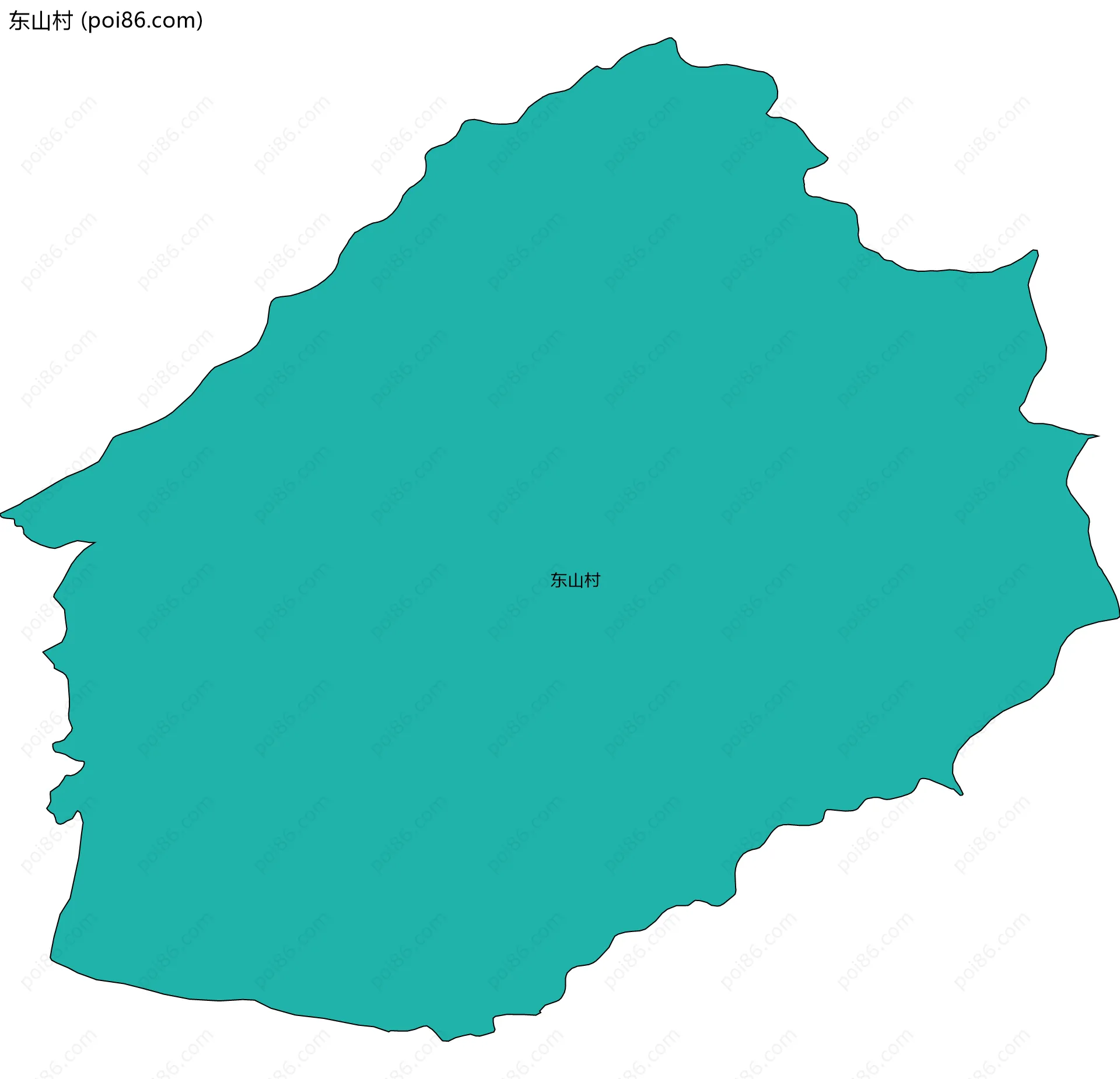 东山村边界地图