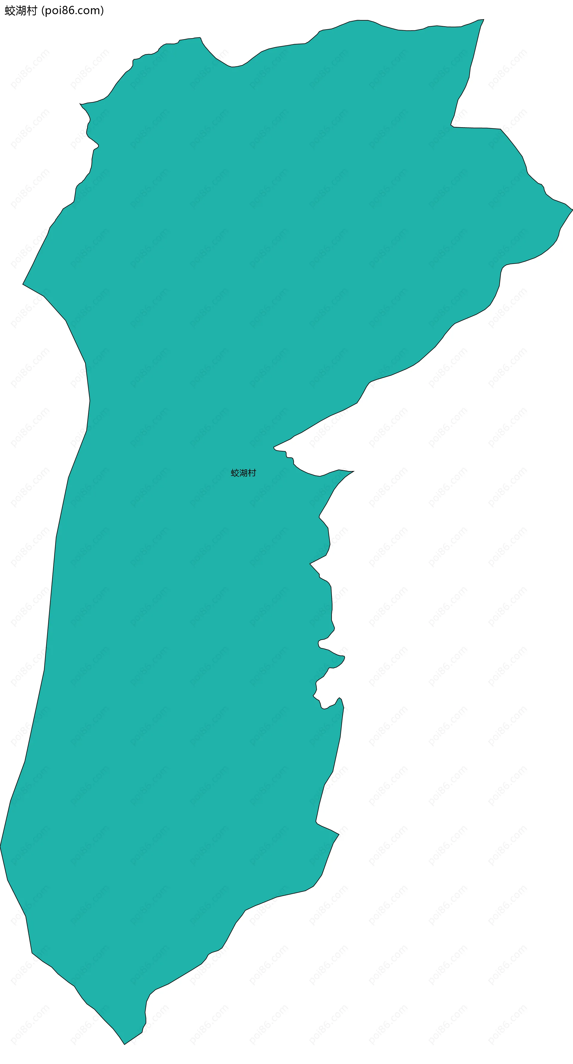 蛟湖村边界地图