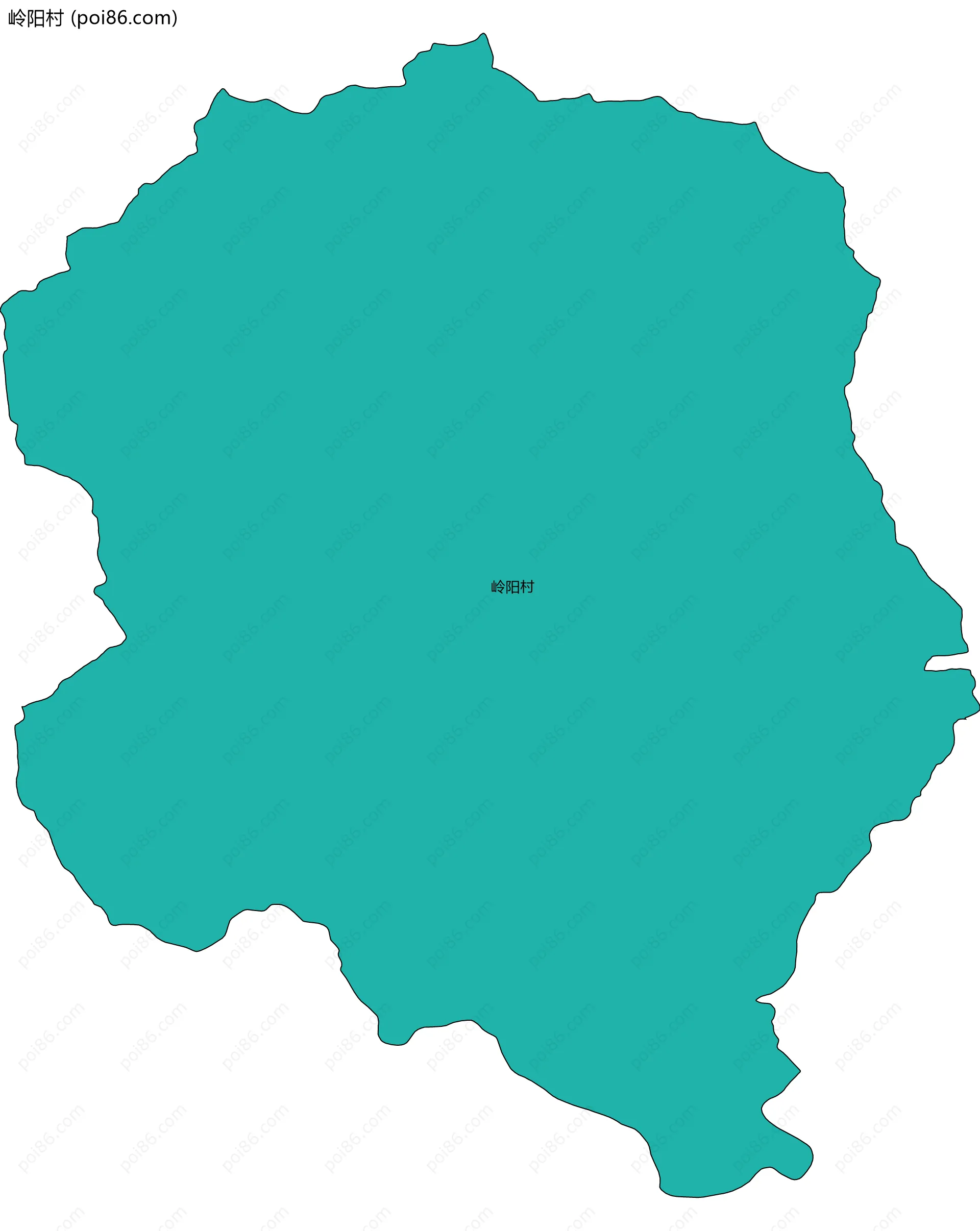 岭阳村边界地图