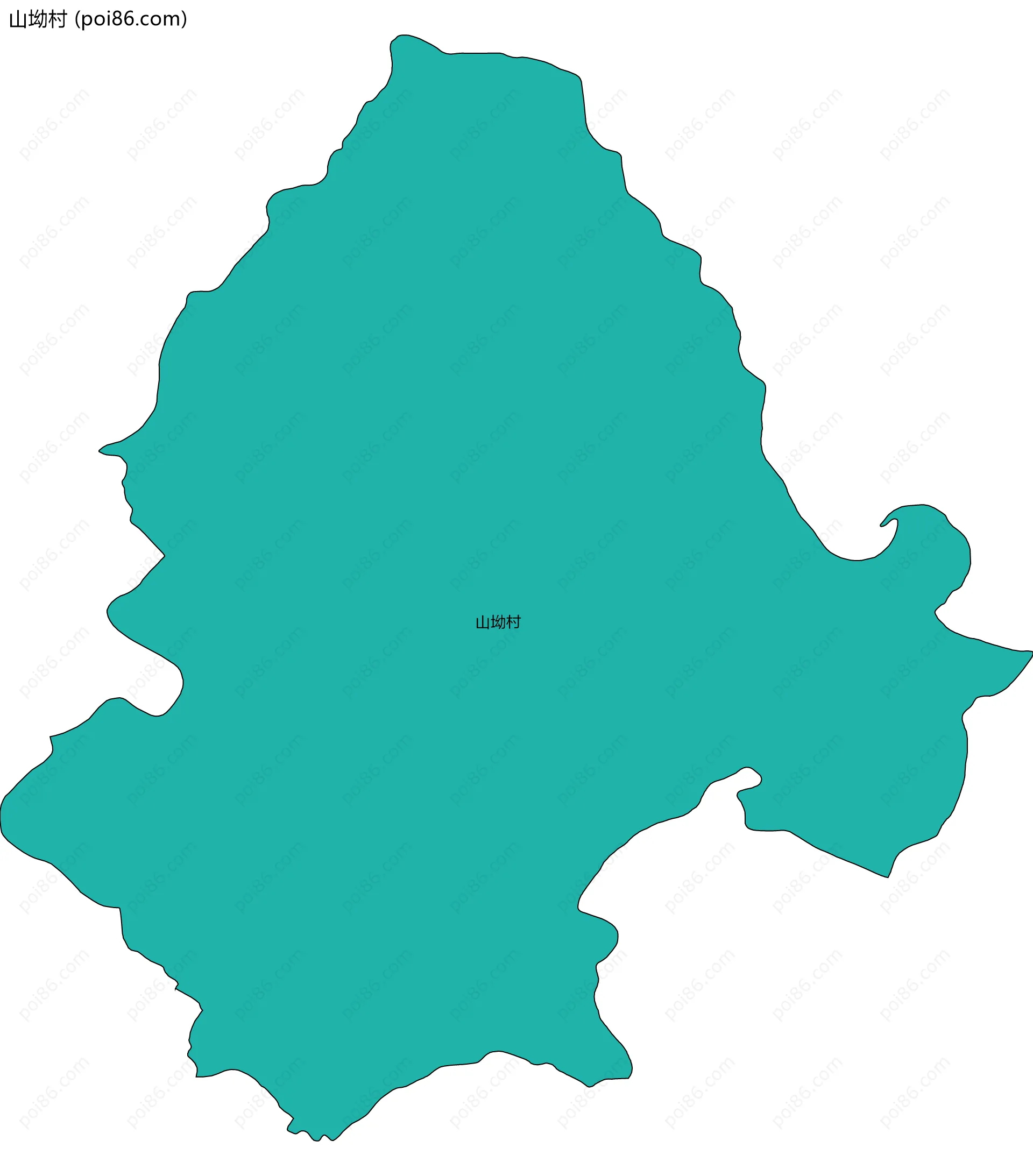 山坳村边界地图