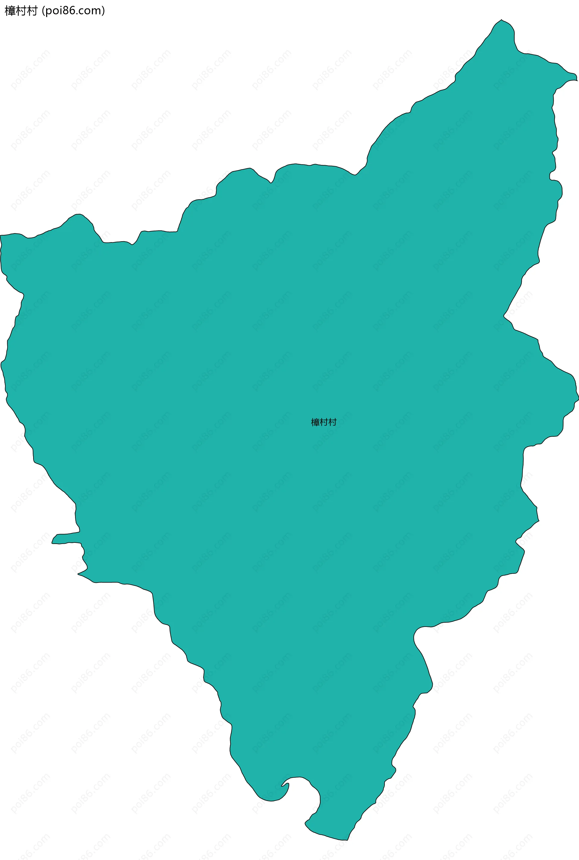 樟村村边界地图