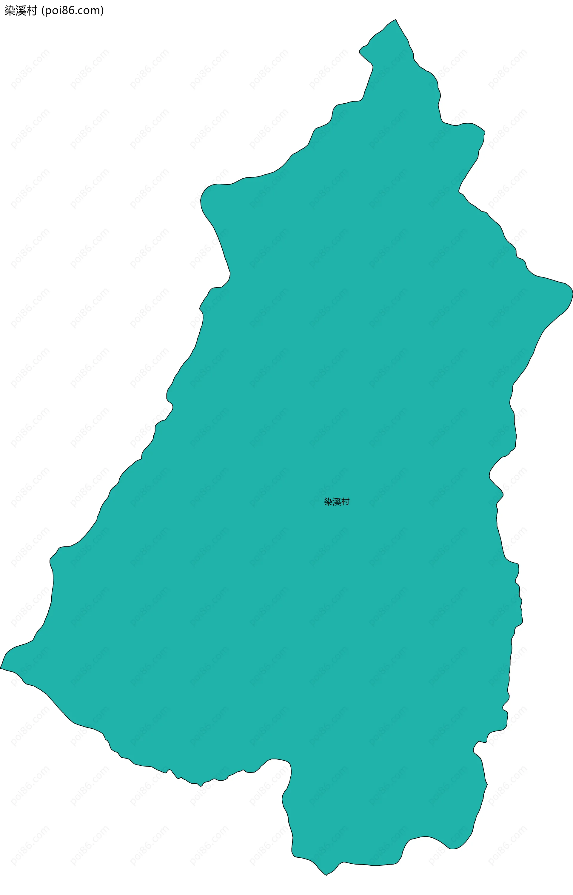 染溪村边界地图