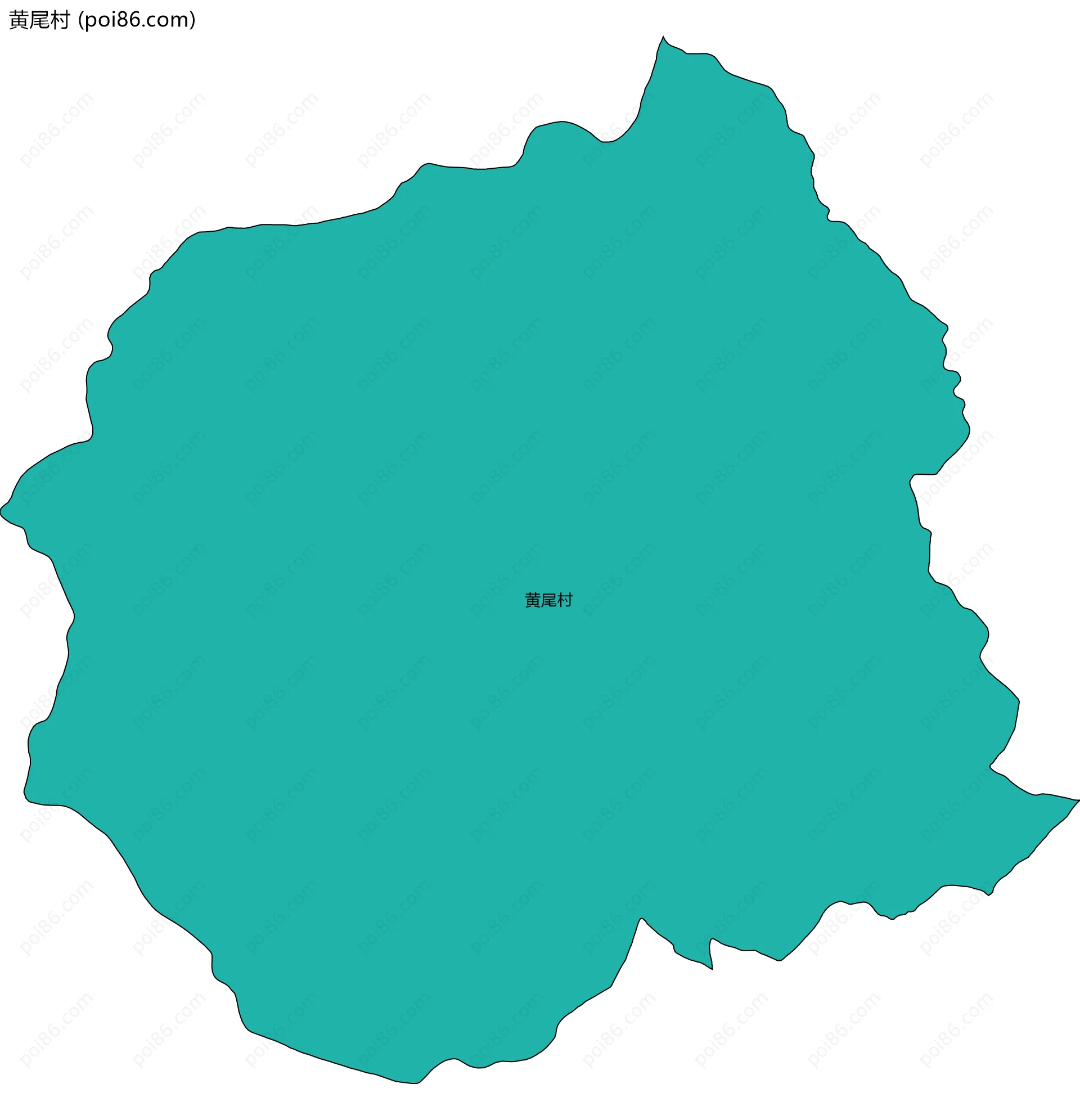 黄尾村边界地图