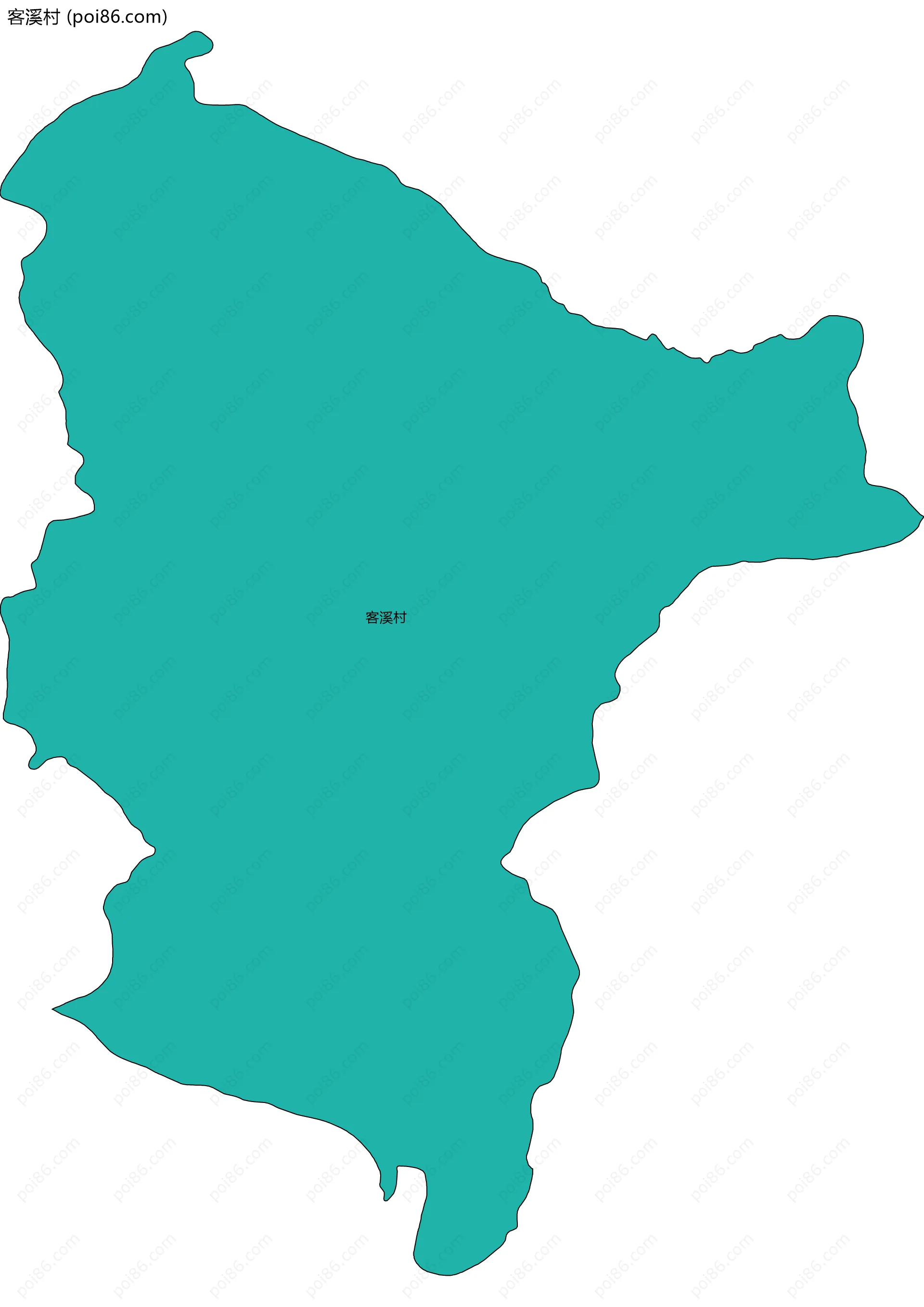 客溪村边界地图