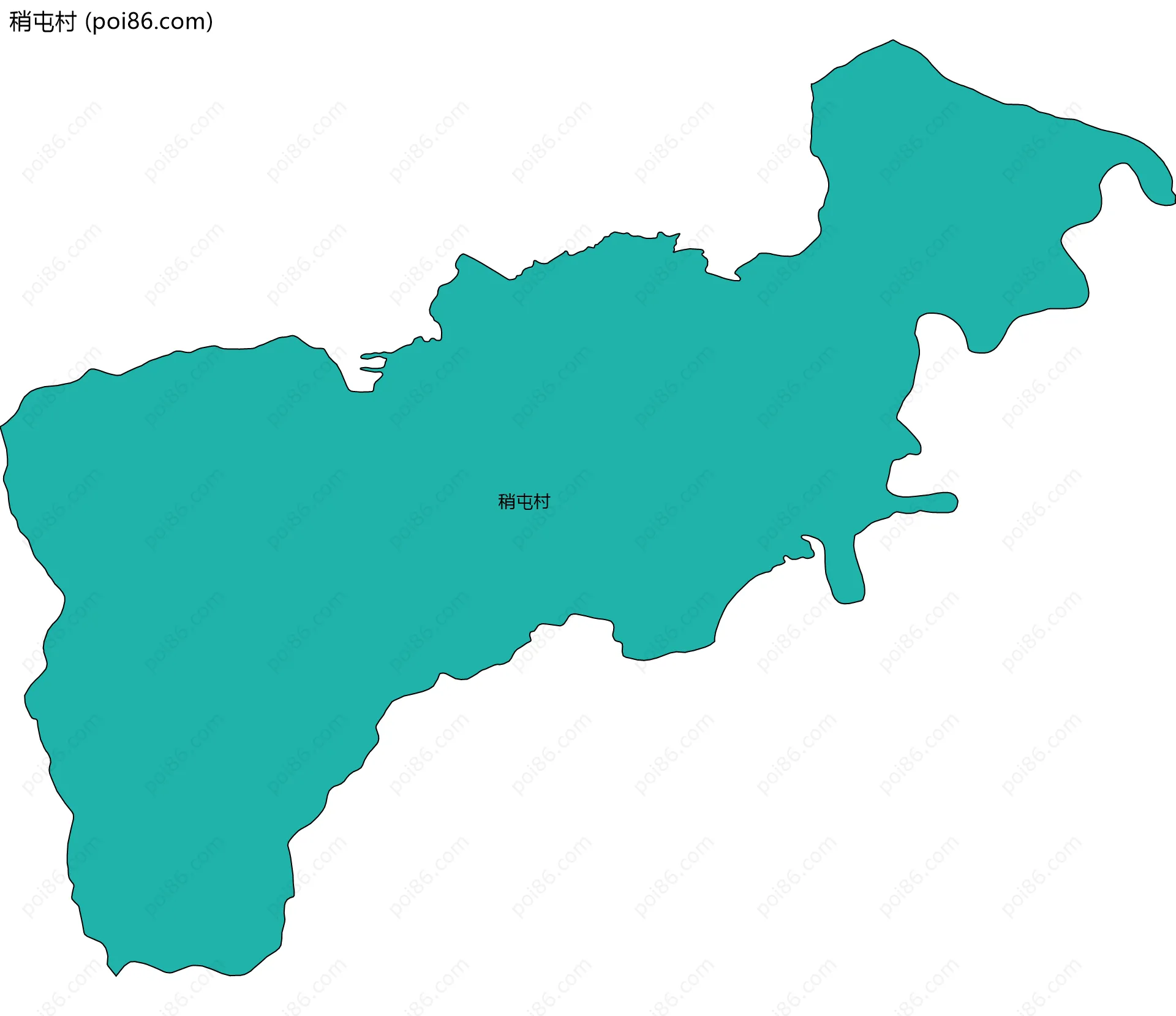 稍屯村边界地图