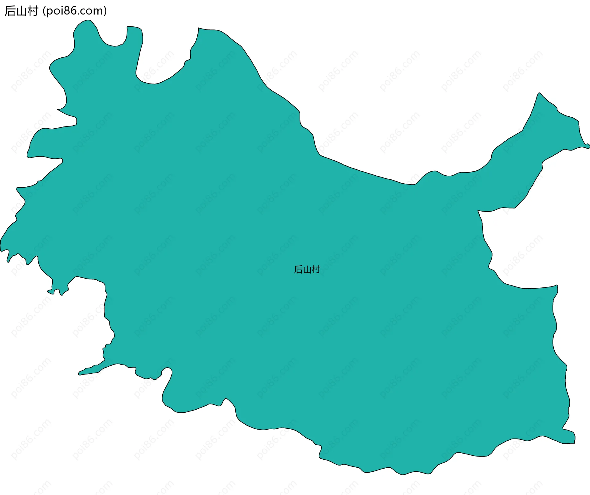 后山村边界地图