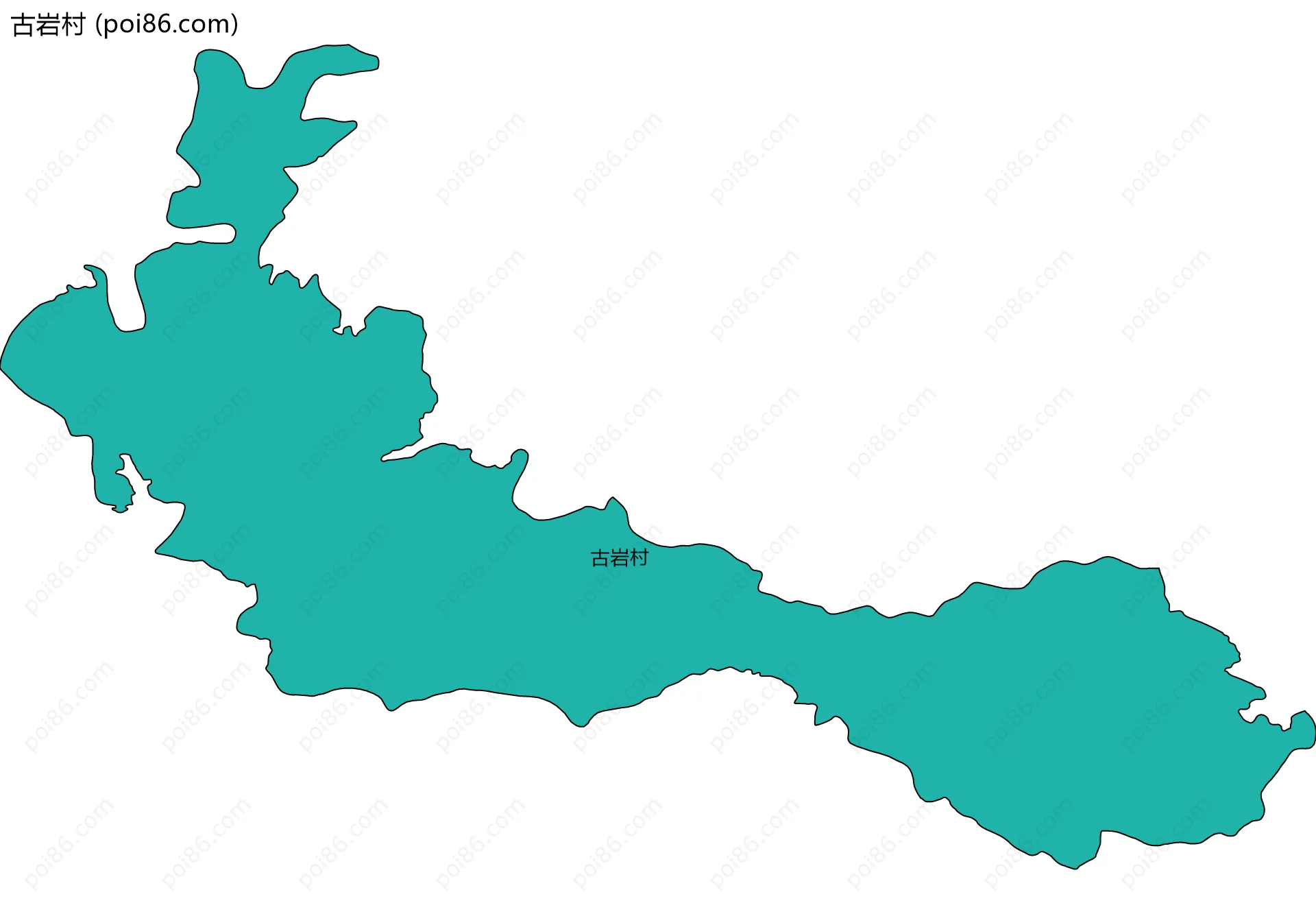 古岩村边界地图