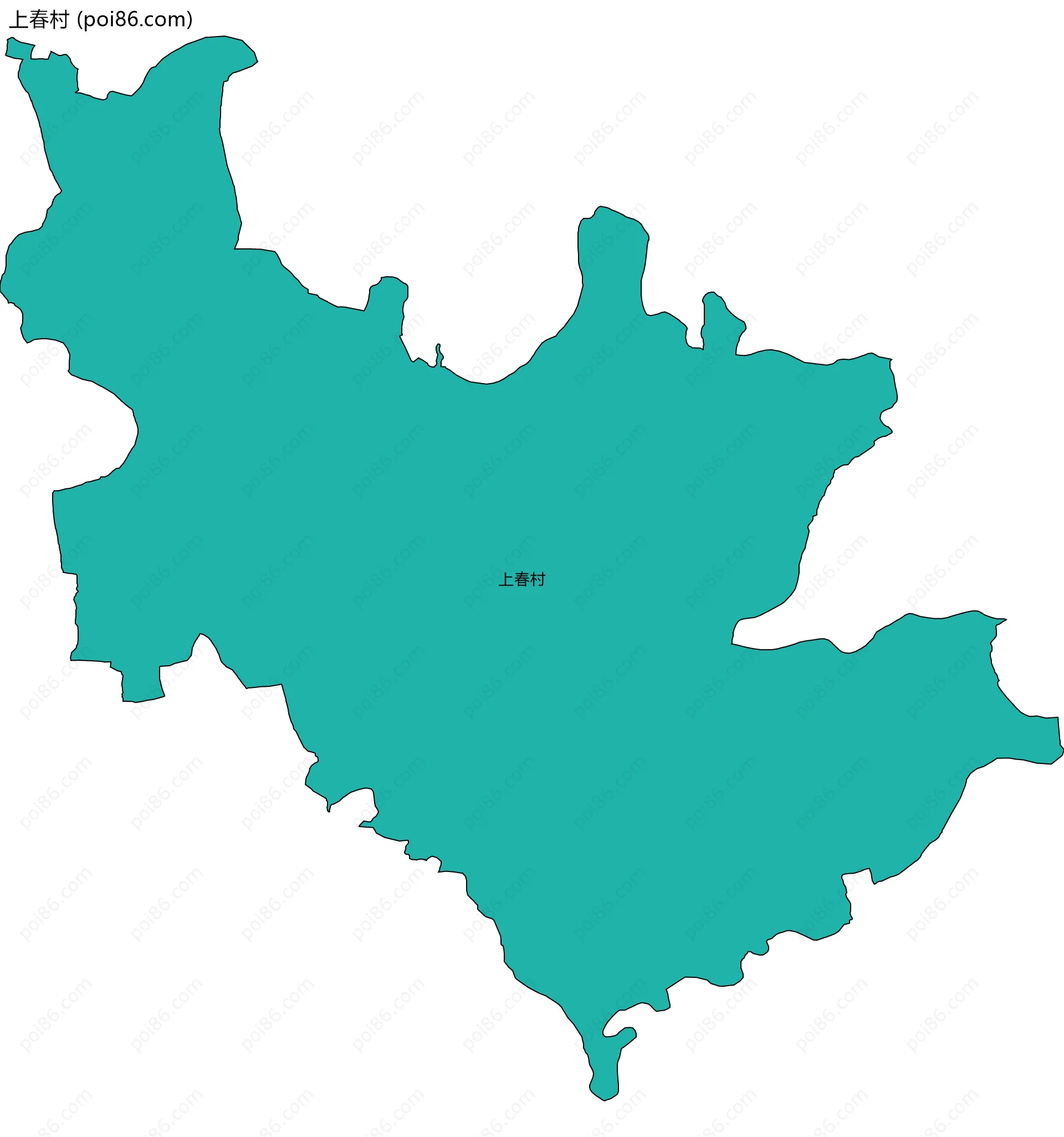 上春村边界地图