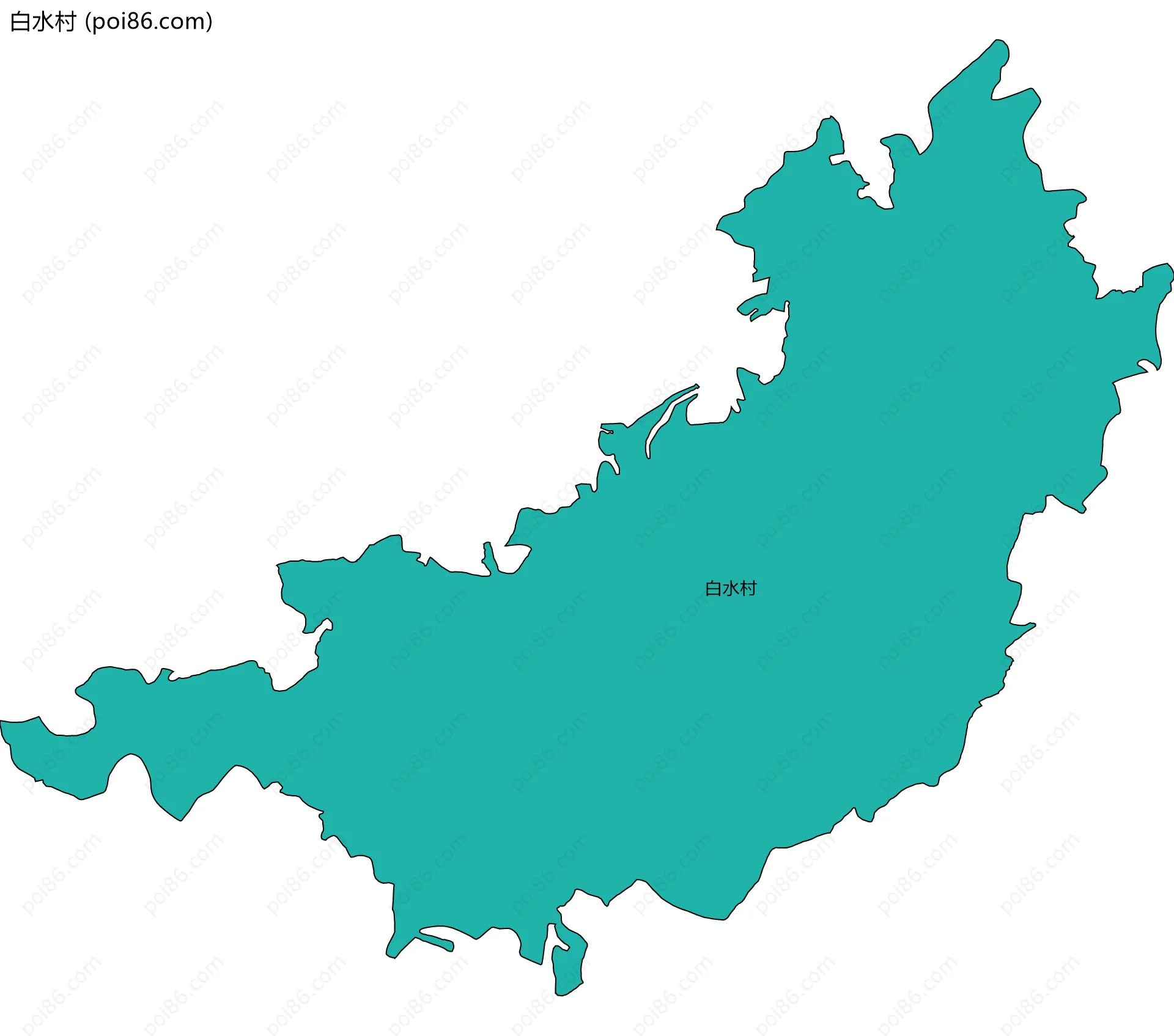 白水村边界地图