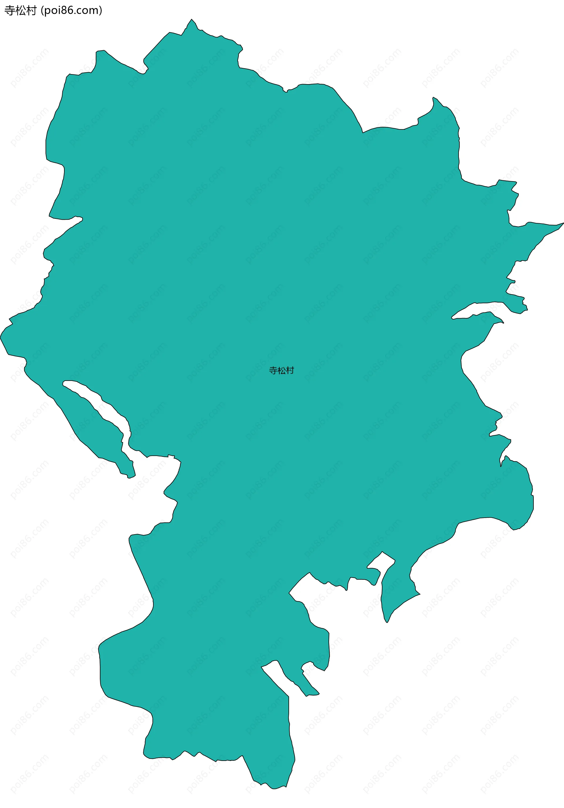 寺松村边界地图