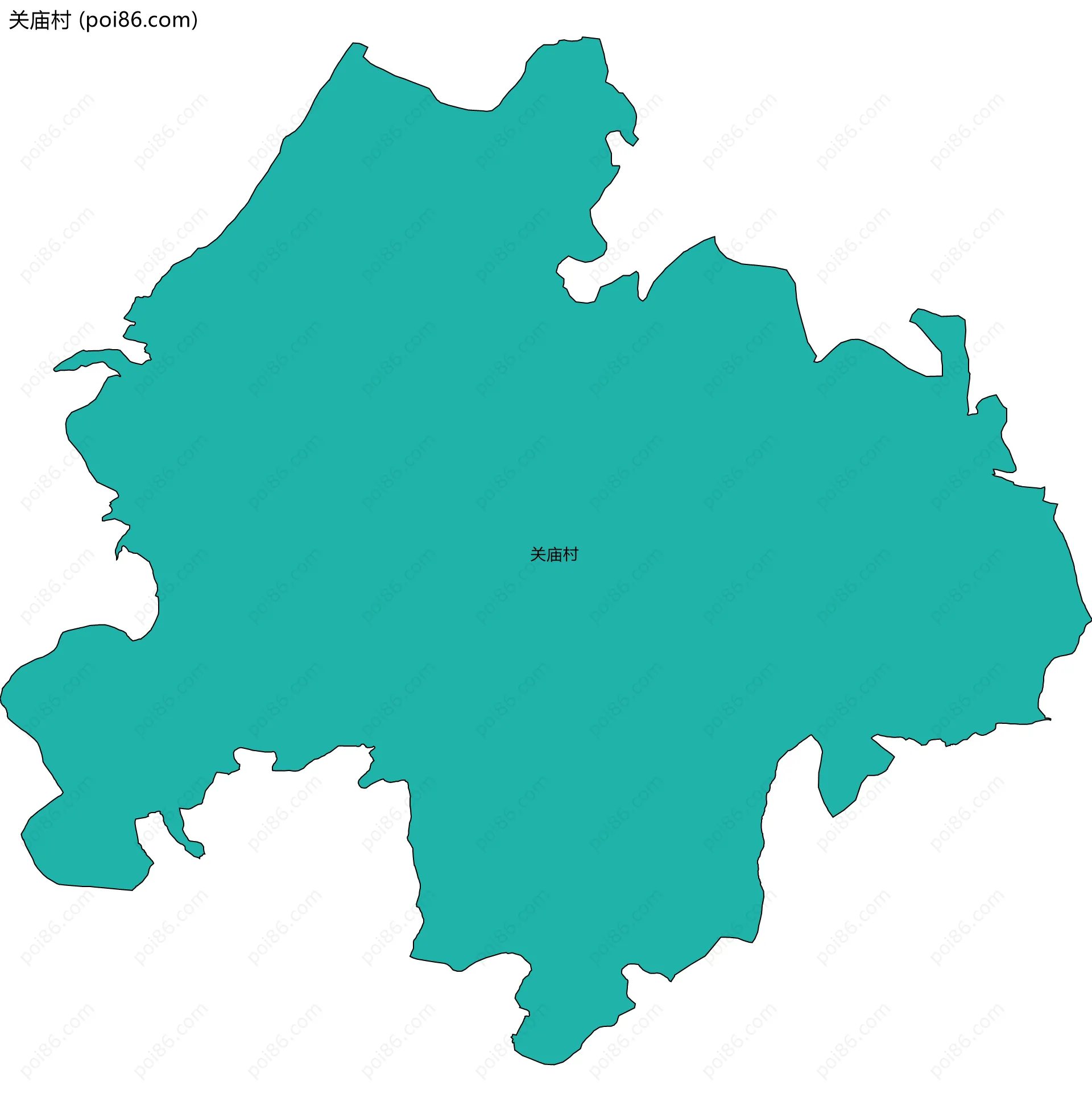 关庙村边界地图