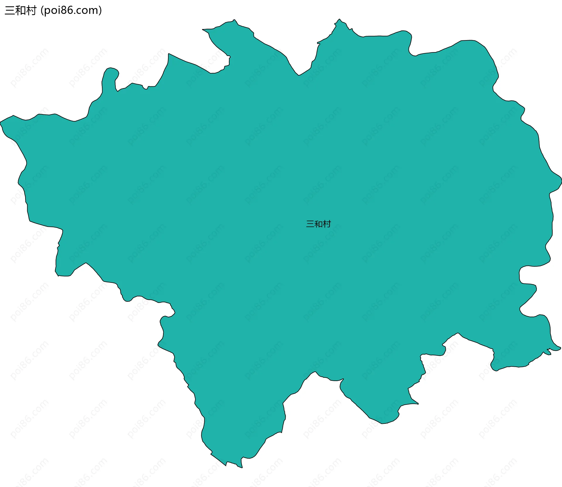 三和村边界地图