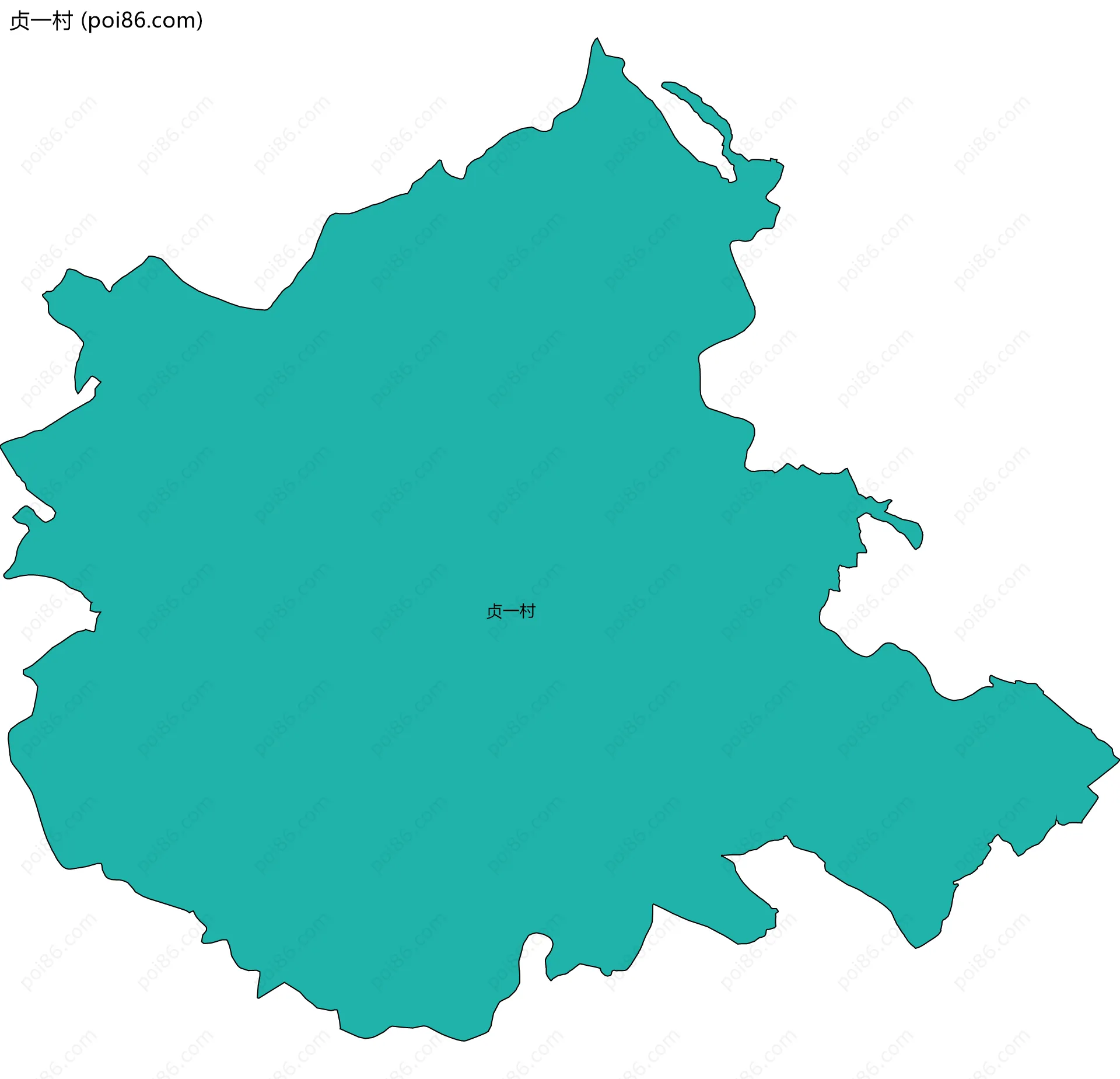贞一村边界地图