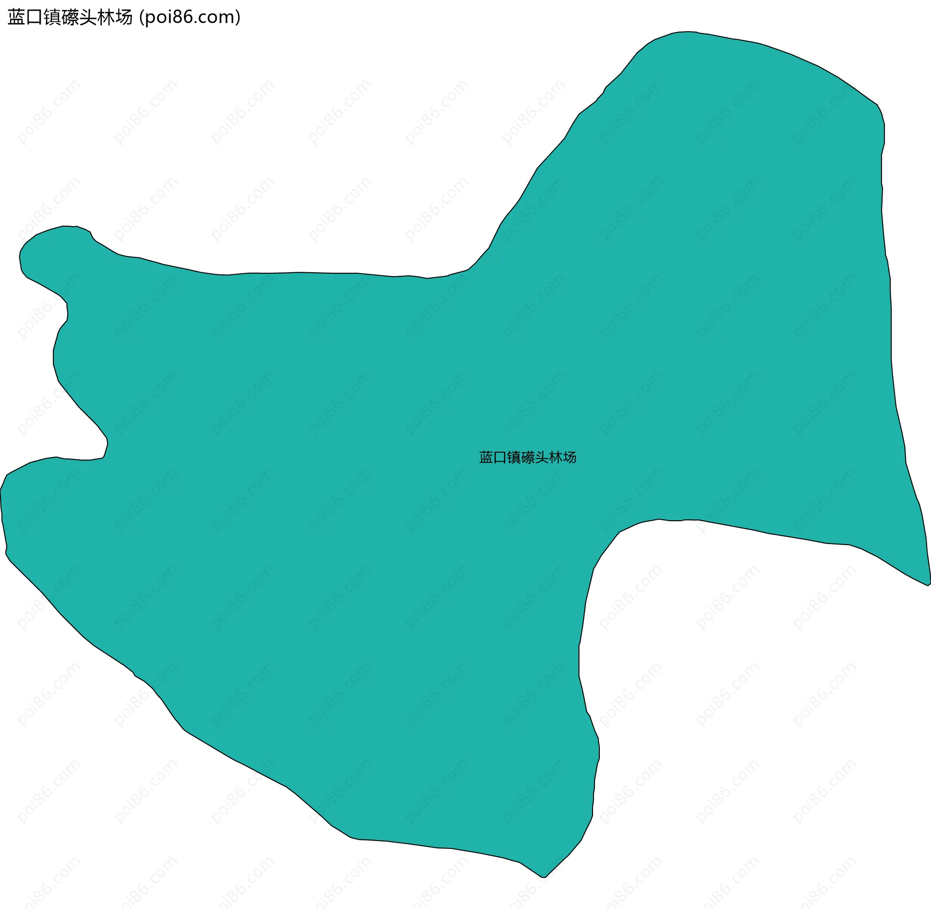 蓝口镇礤头林场边界地图
