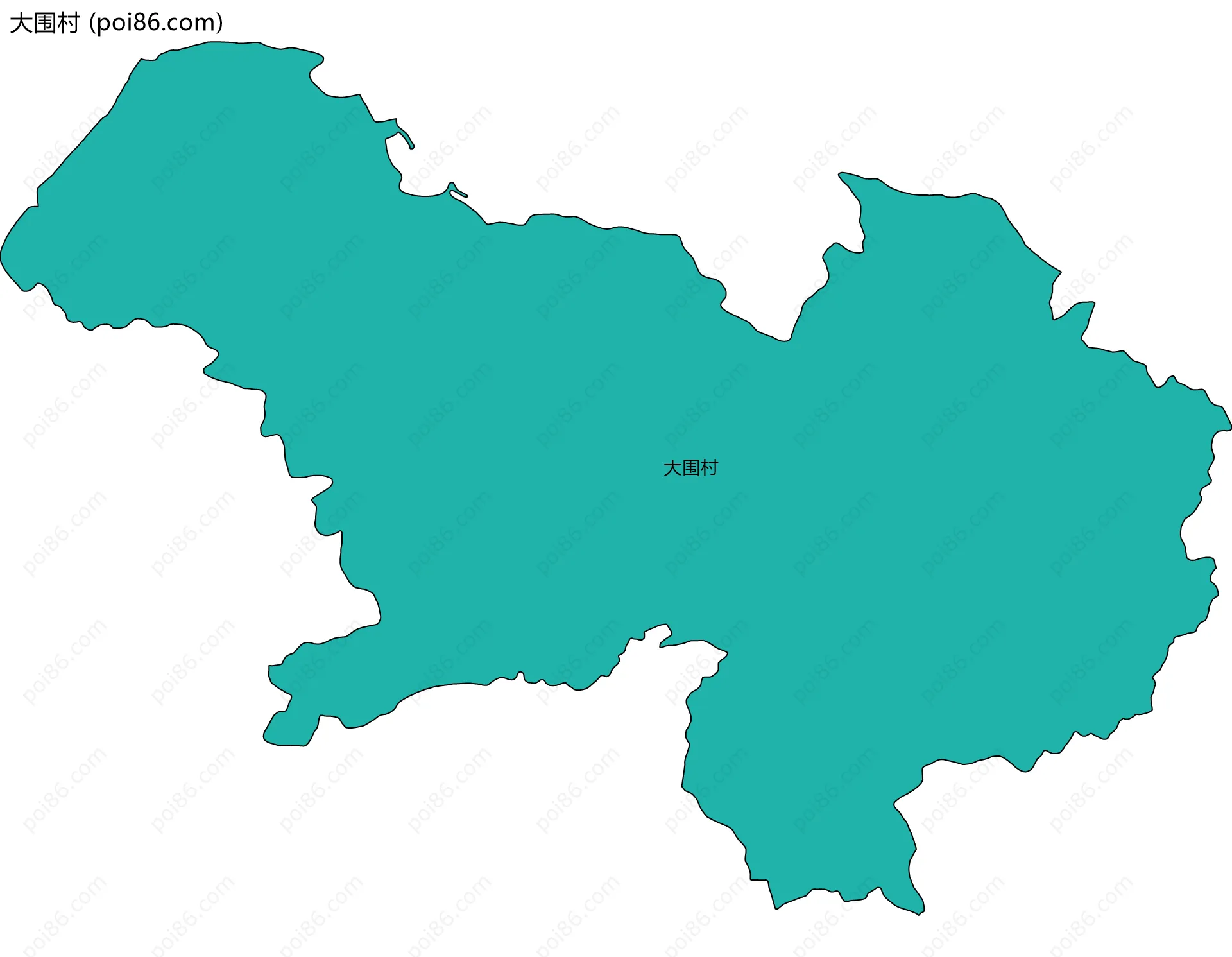 大围村边界地图