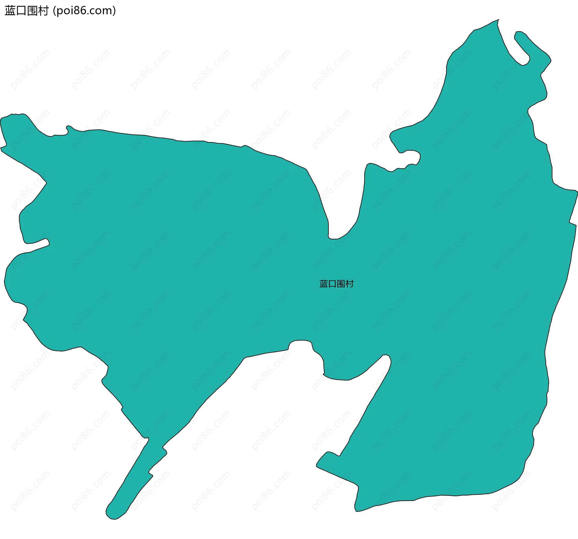 蓝口围村边界地图