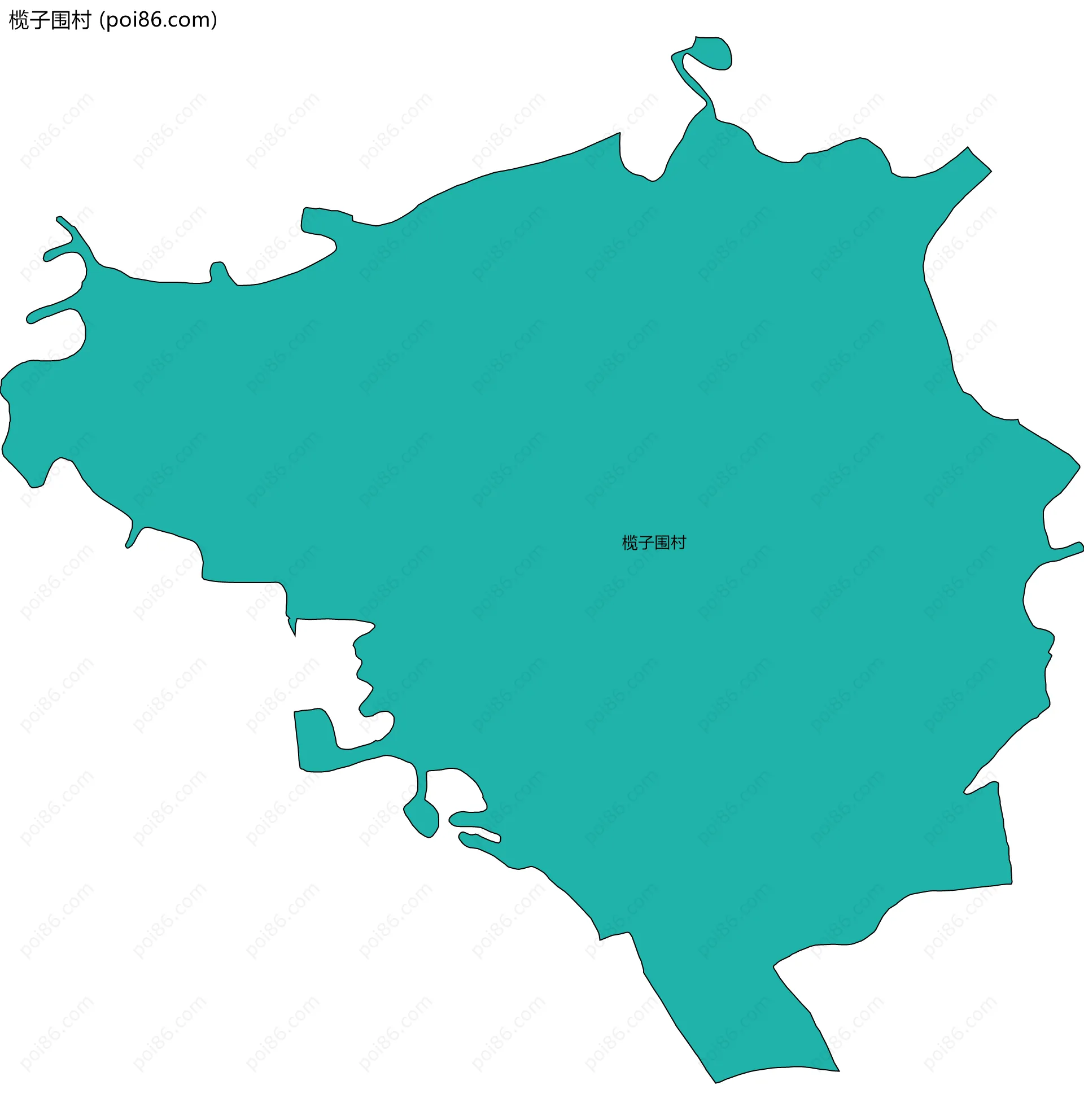 榄子围村边界地图