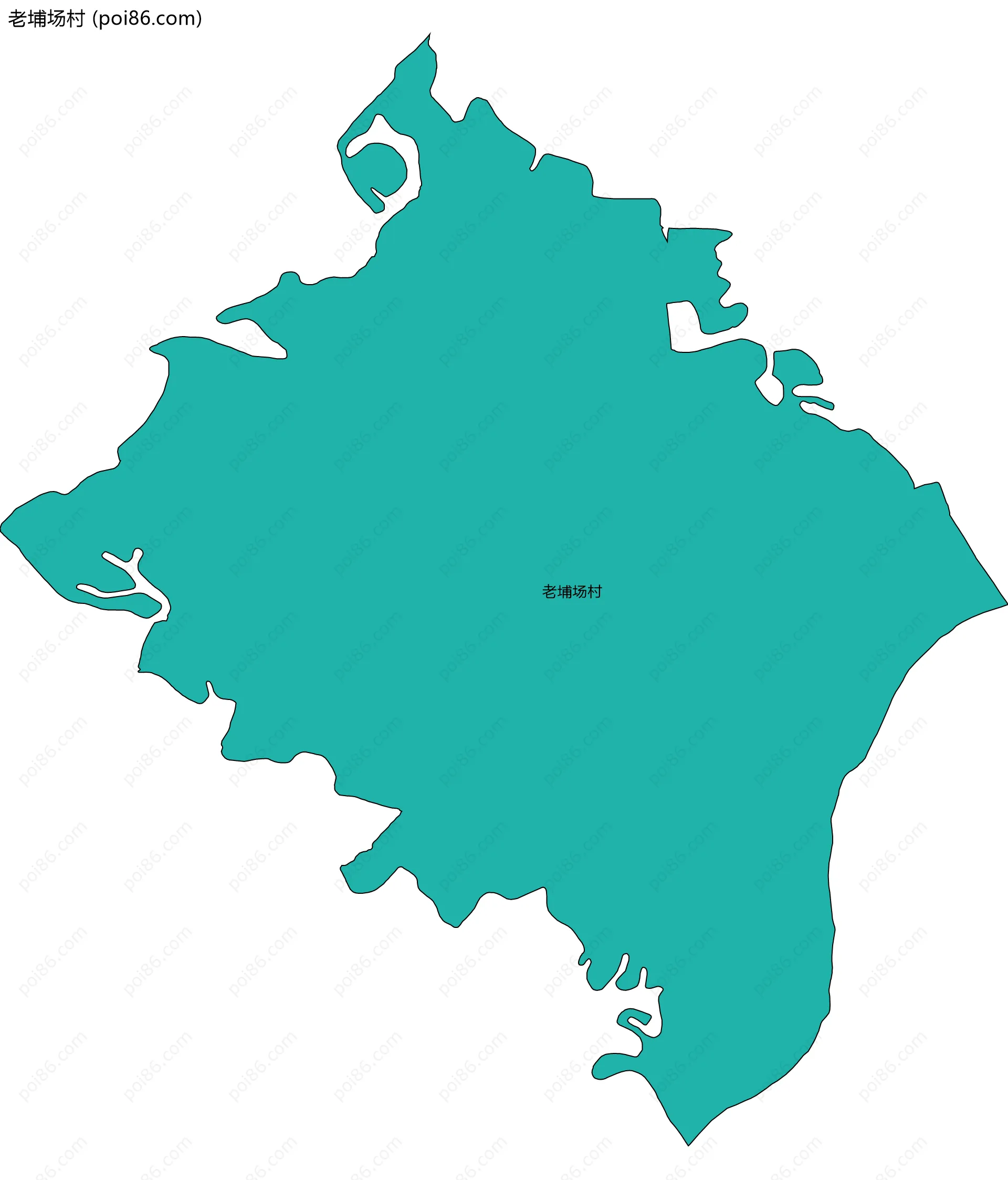 老埔场村边界地图