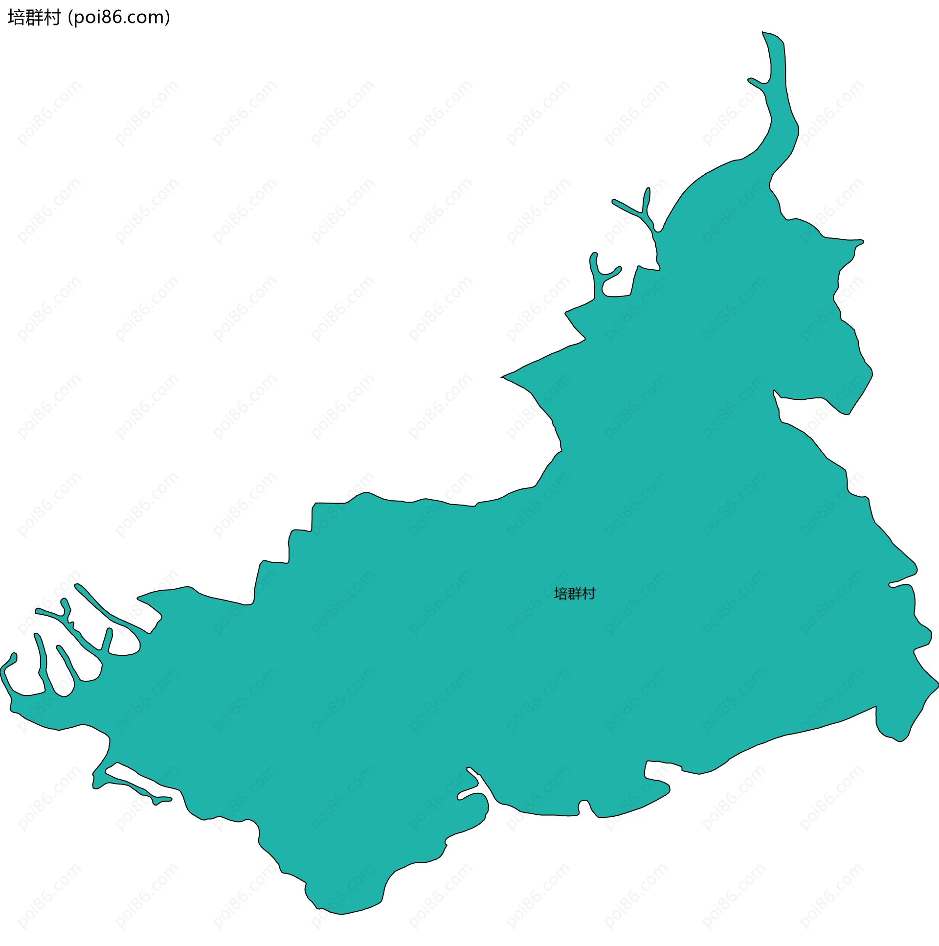 培群村边界地图