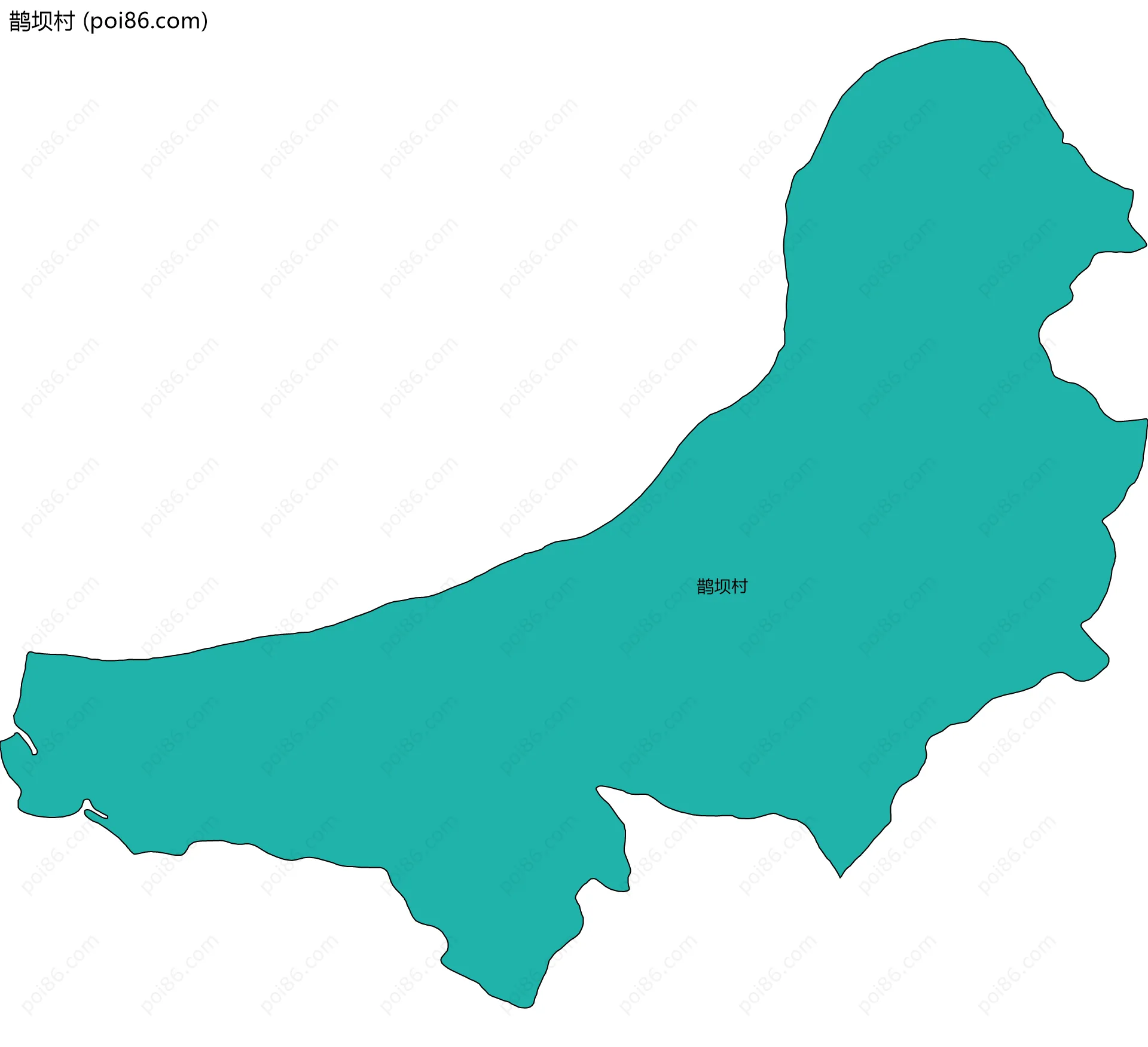 鹊坝村边界地图