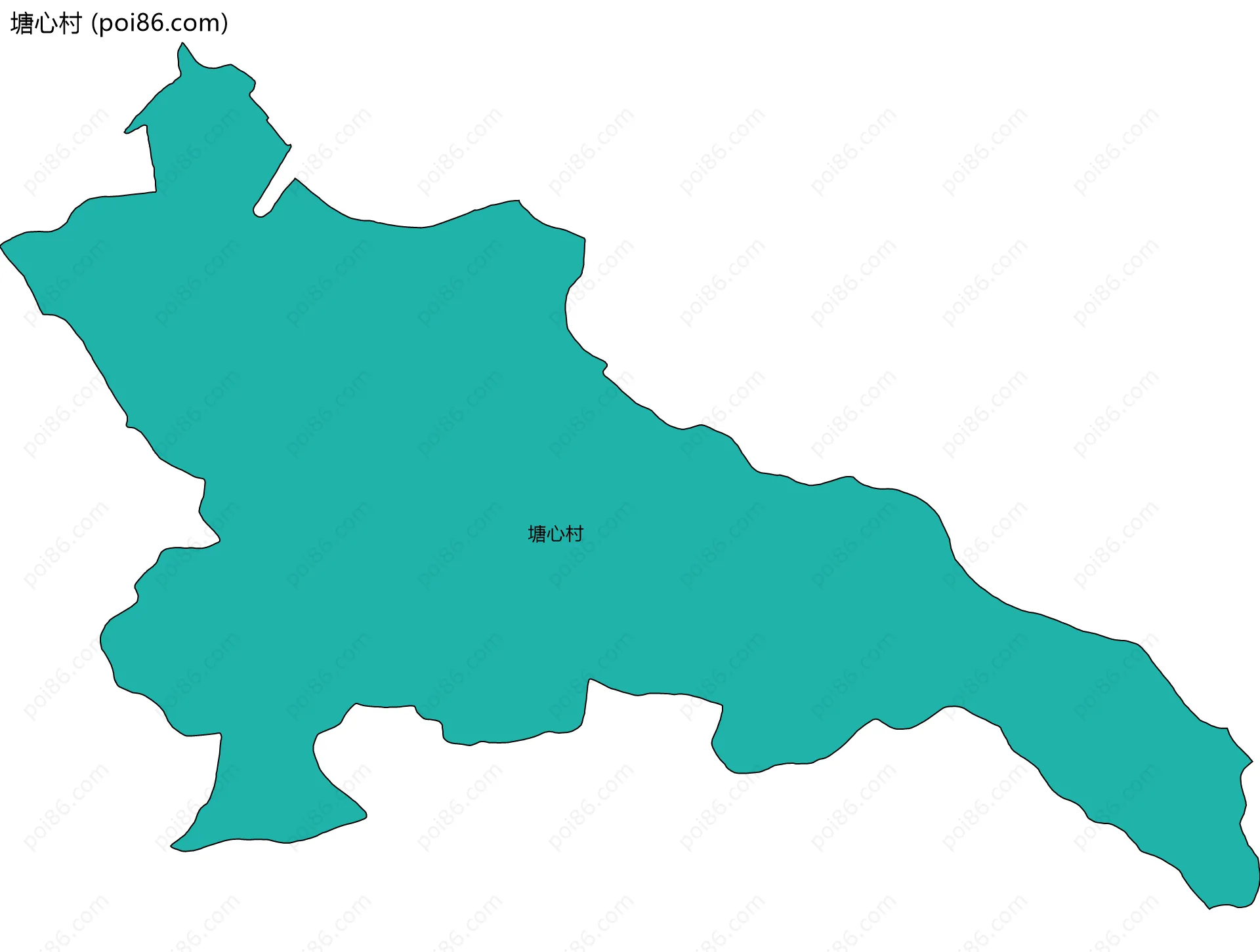塘心村边界地图