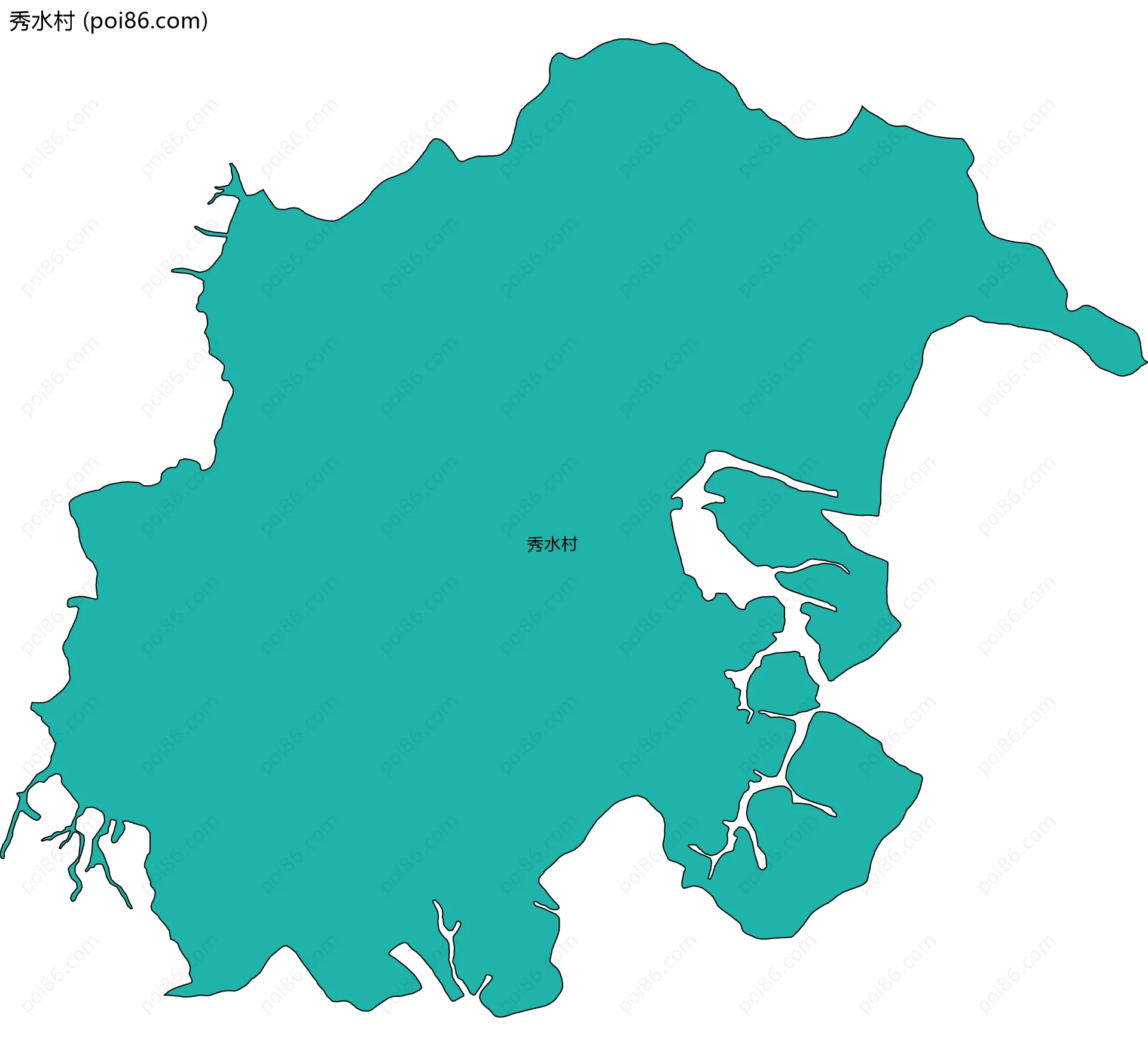 秀水村边界地图