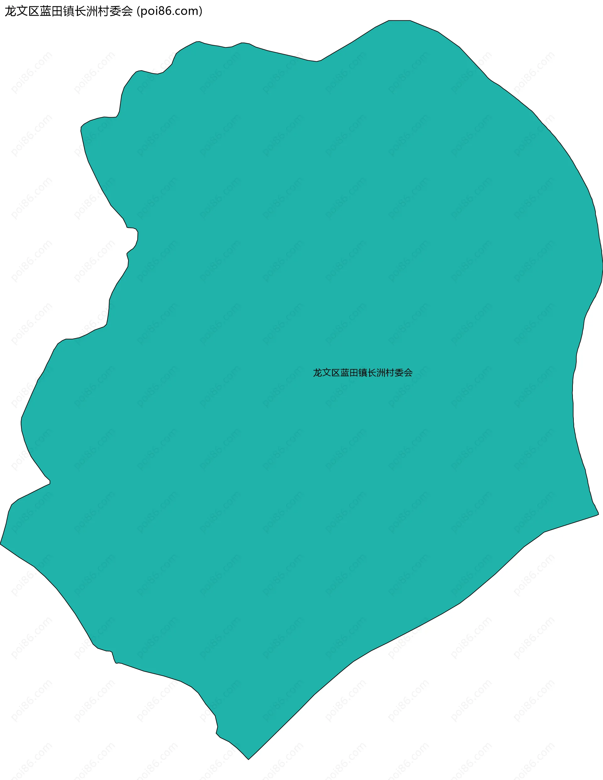 龙文区蓝田镇长洲村委会边界地图