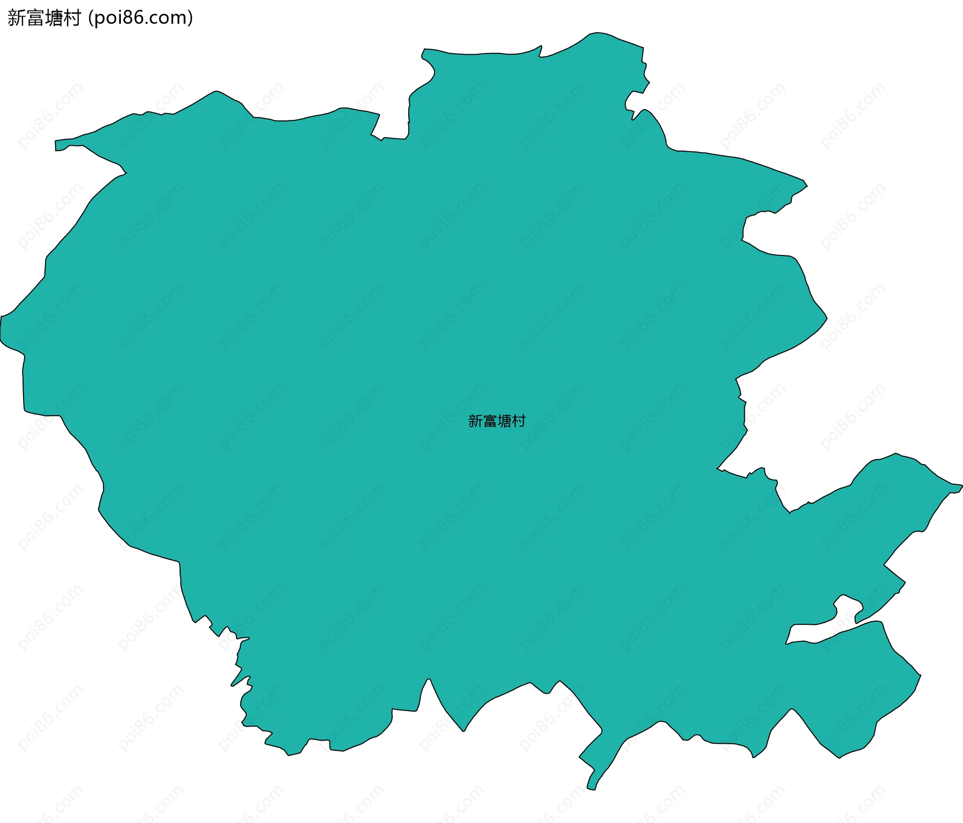 新富塘村边界地图