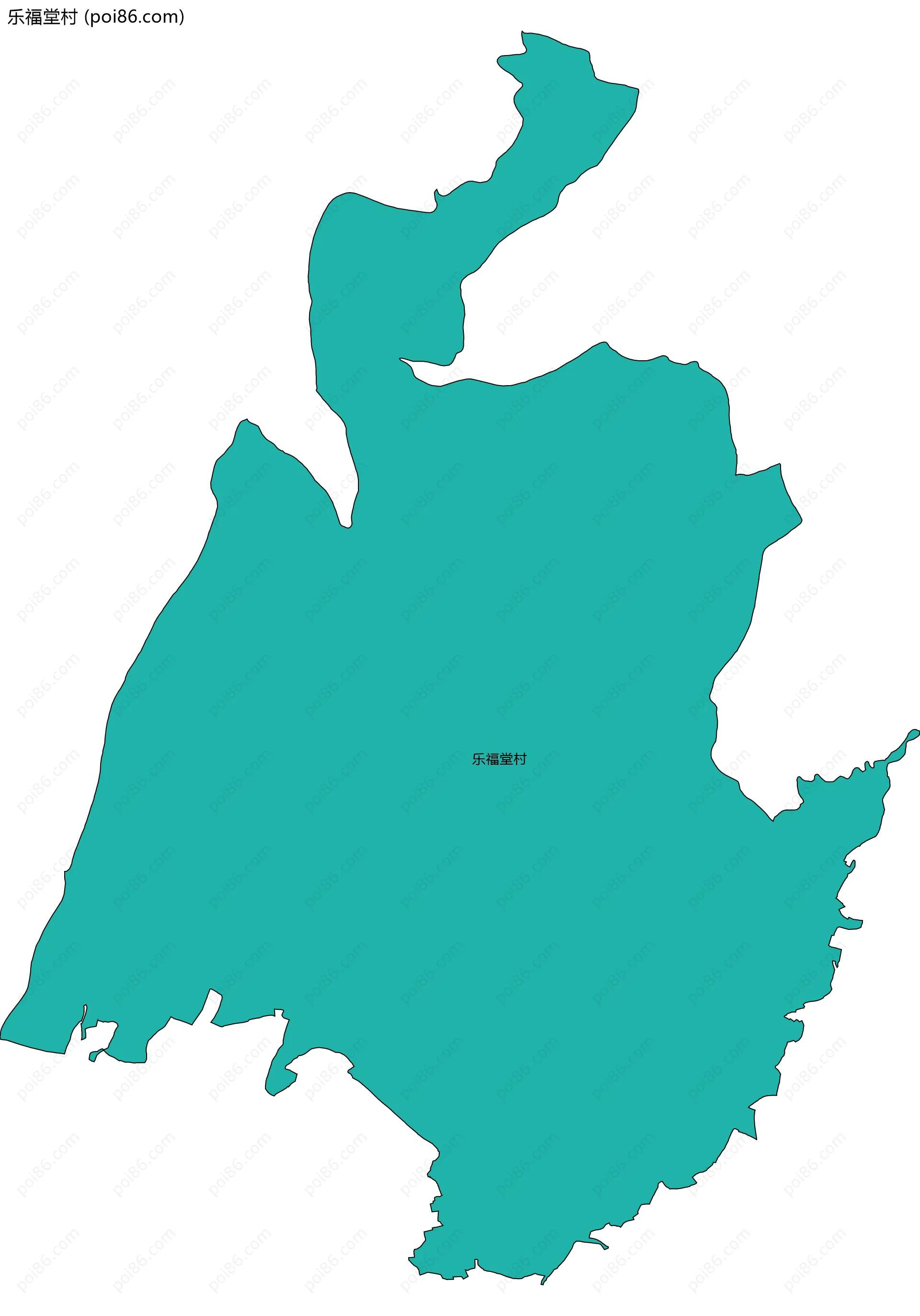 乐福堂村边界地图