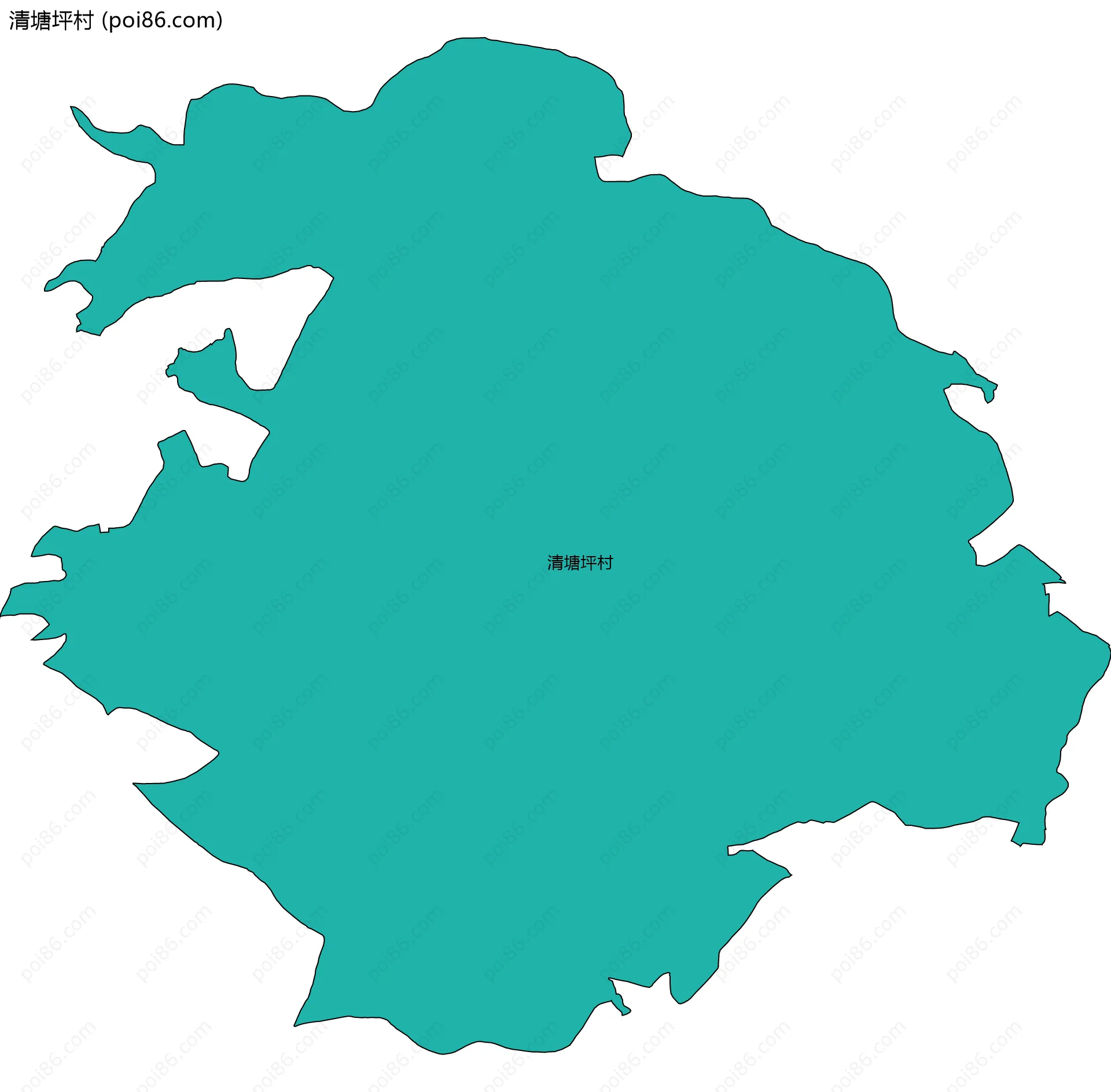 清塘坪村边界地图