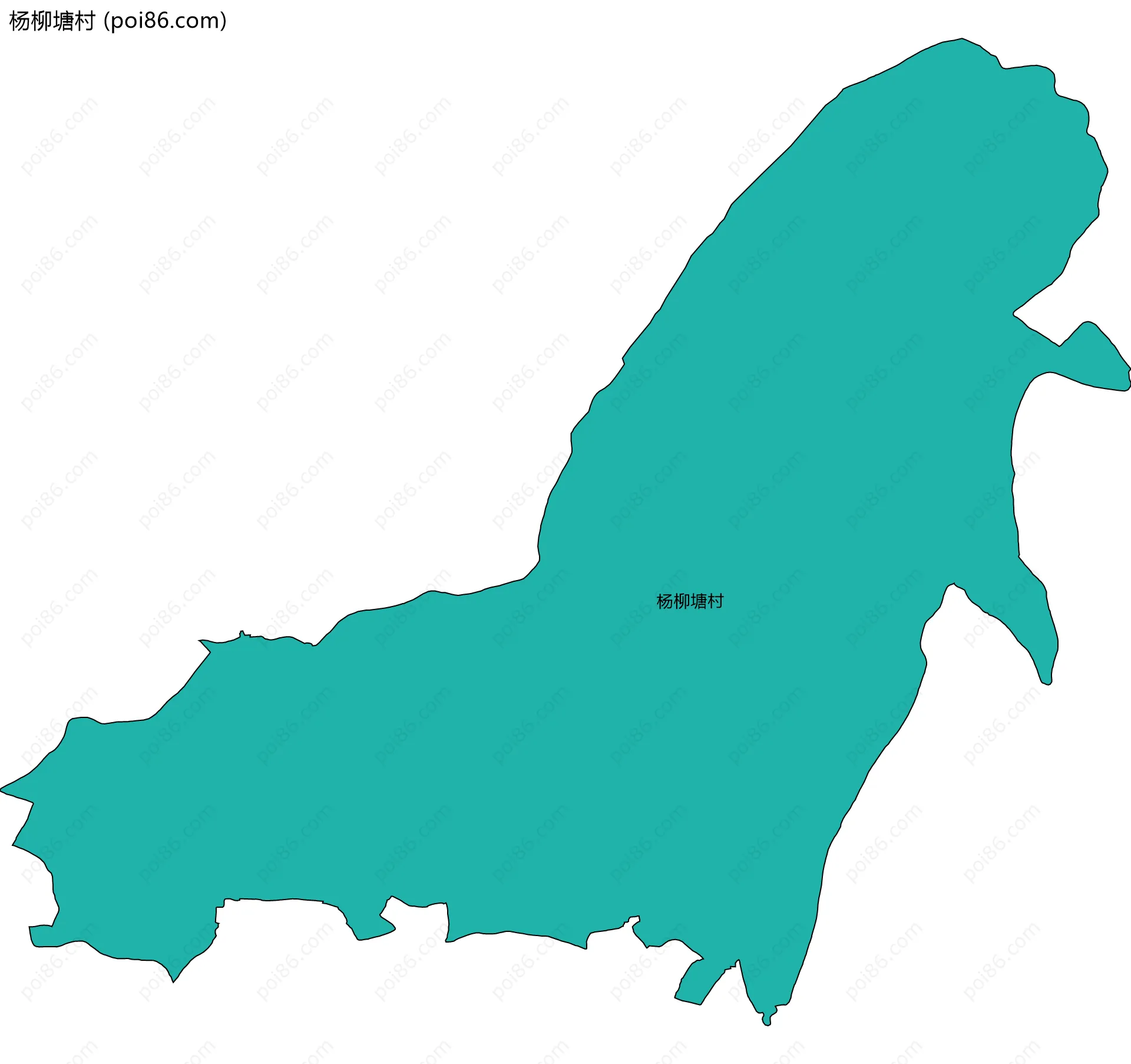 杨柳塘村边界地图