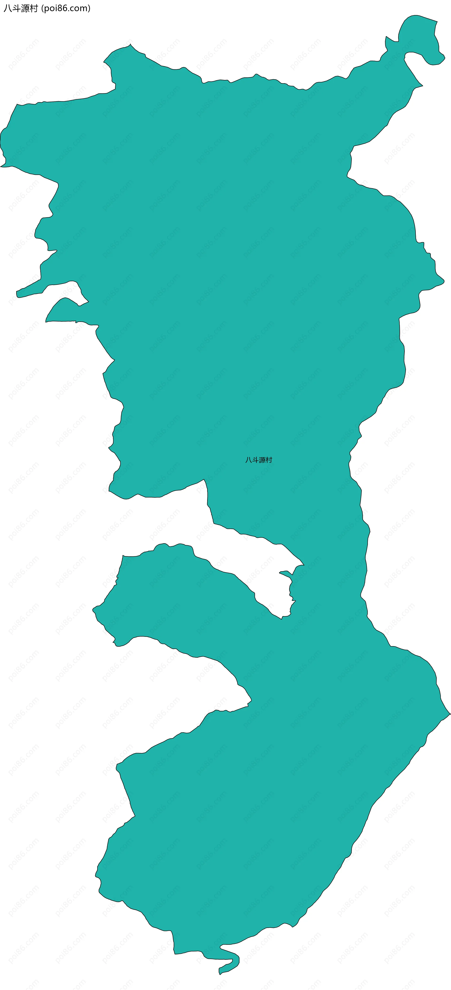 八斗源村边界地图