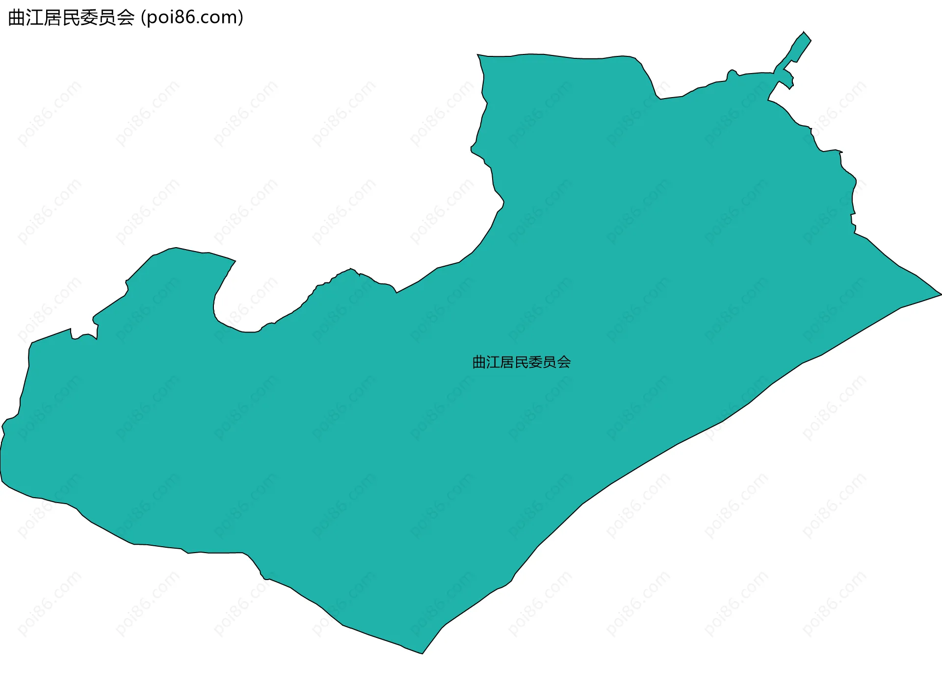 曲江居民委员会边界地图