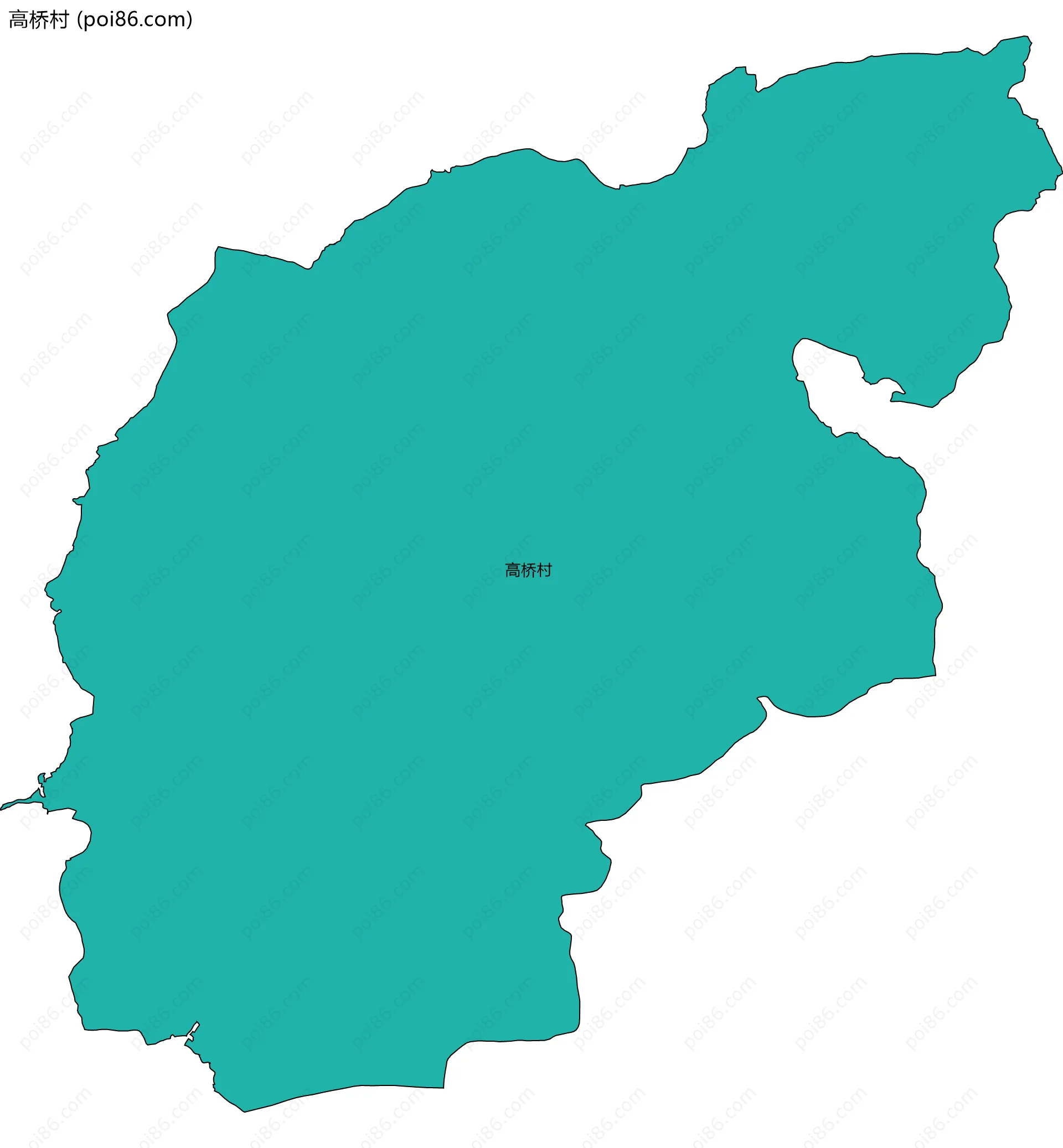 高桥村边界地图