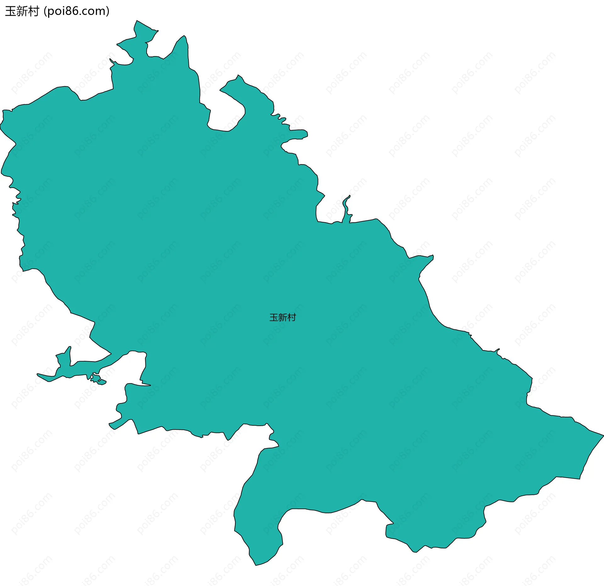 玉新村边界地图