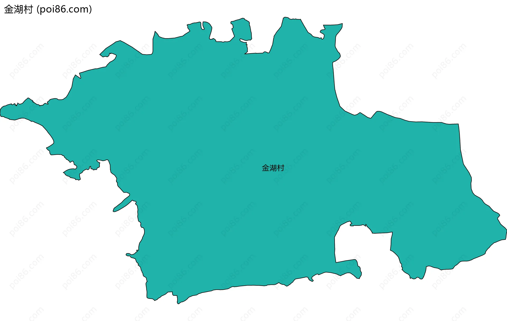 金湖村边界地图
