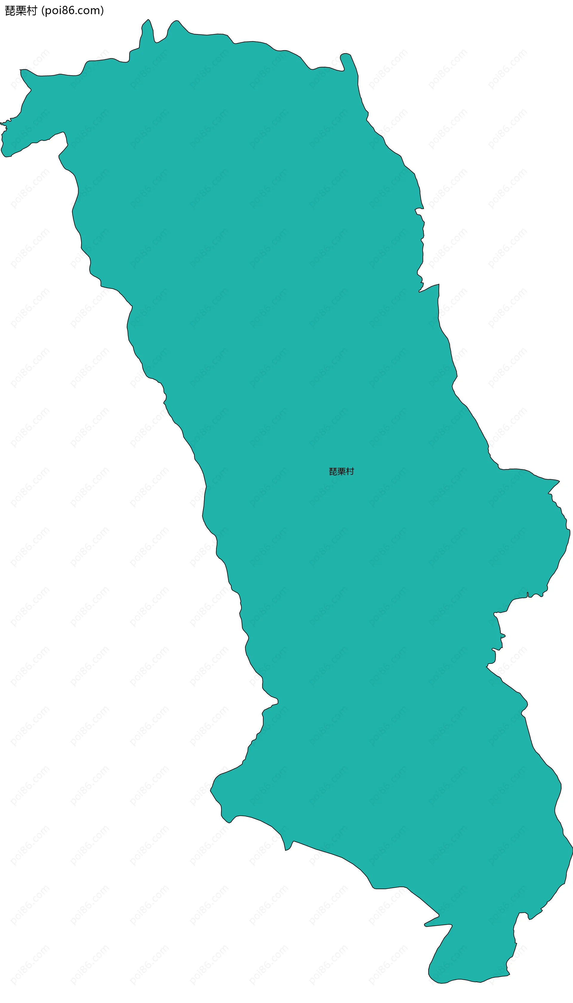 琵栗村边界地图