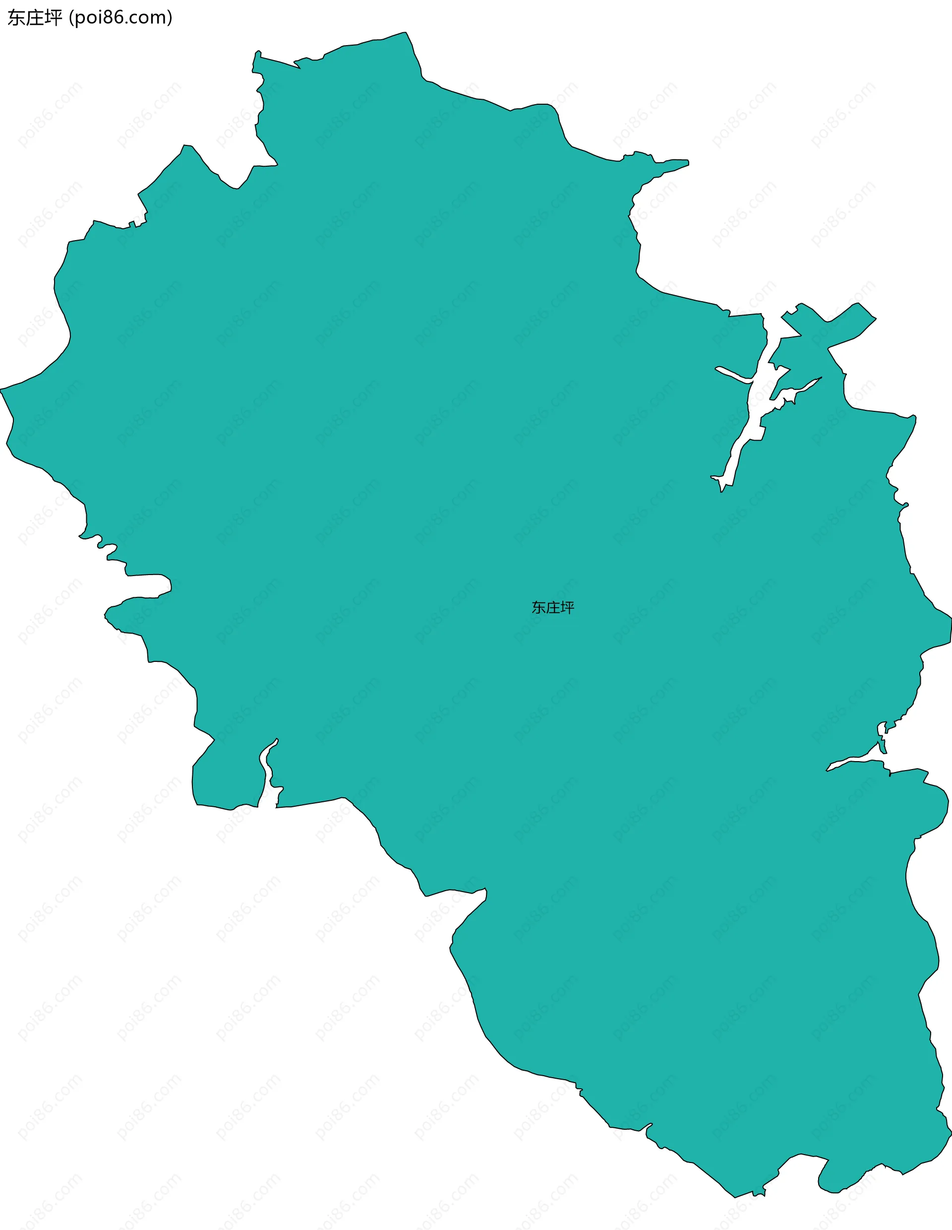 东庄坪边界地图