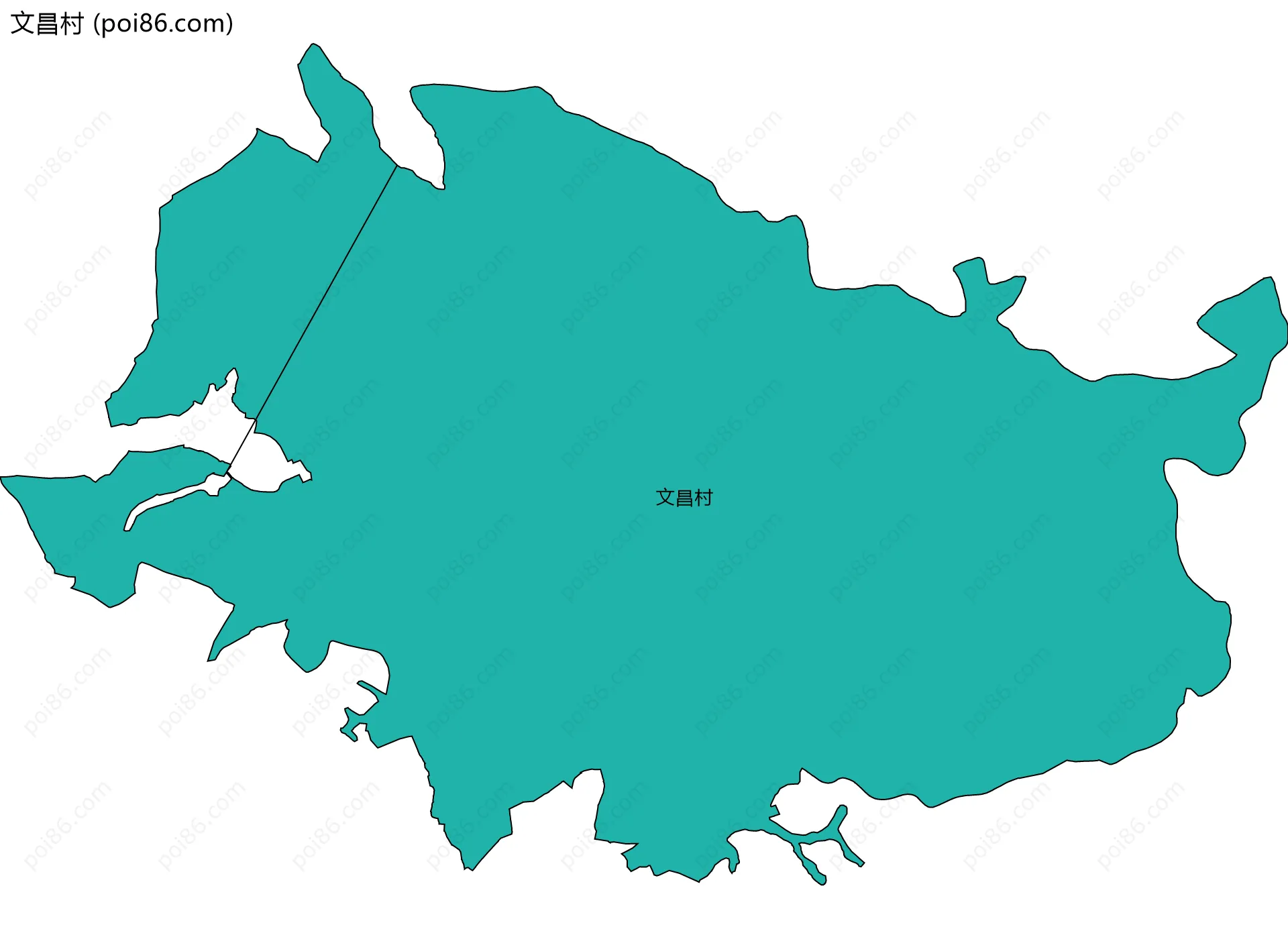 文昌村边界地图