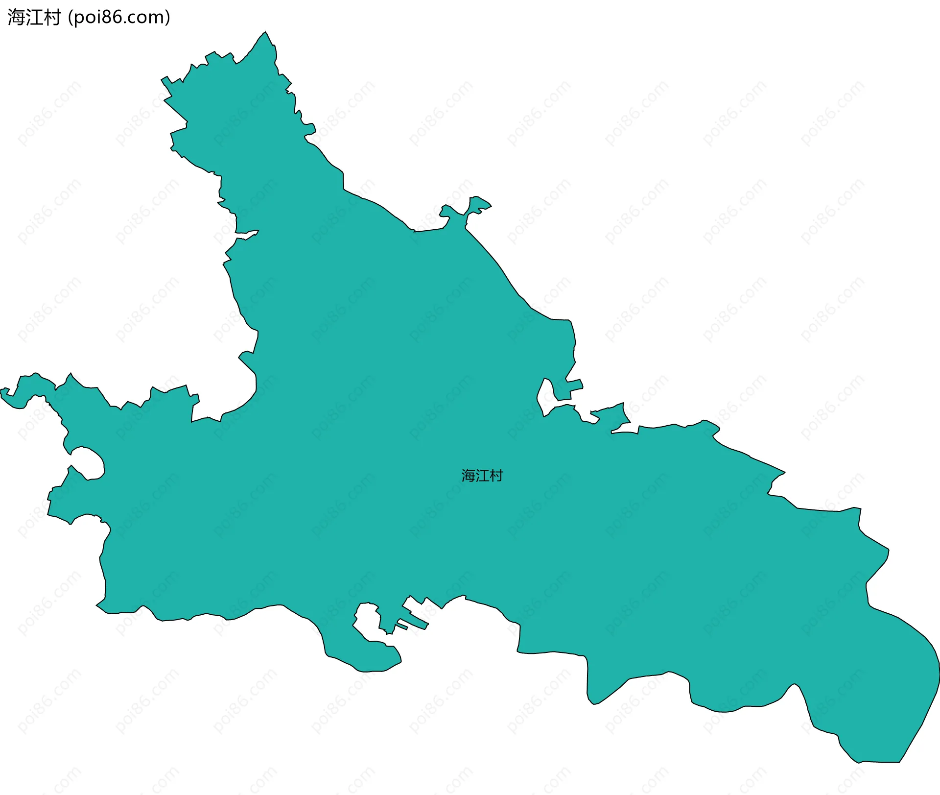 海江村边界地图