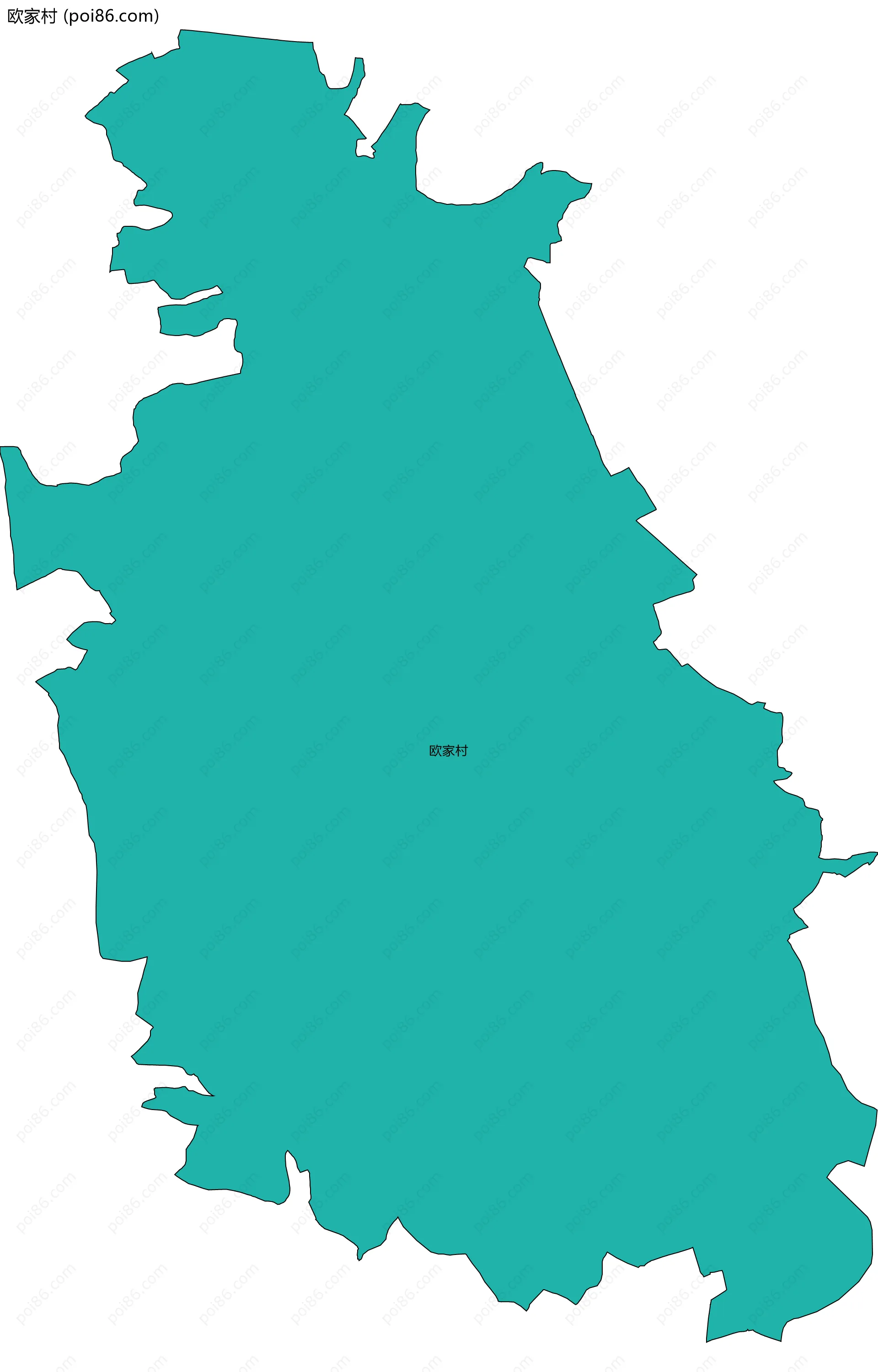 欧家村边界地图