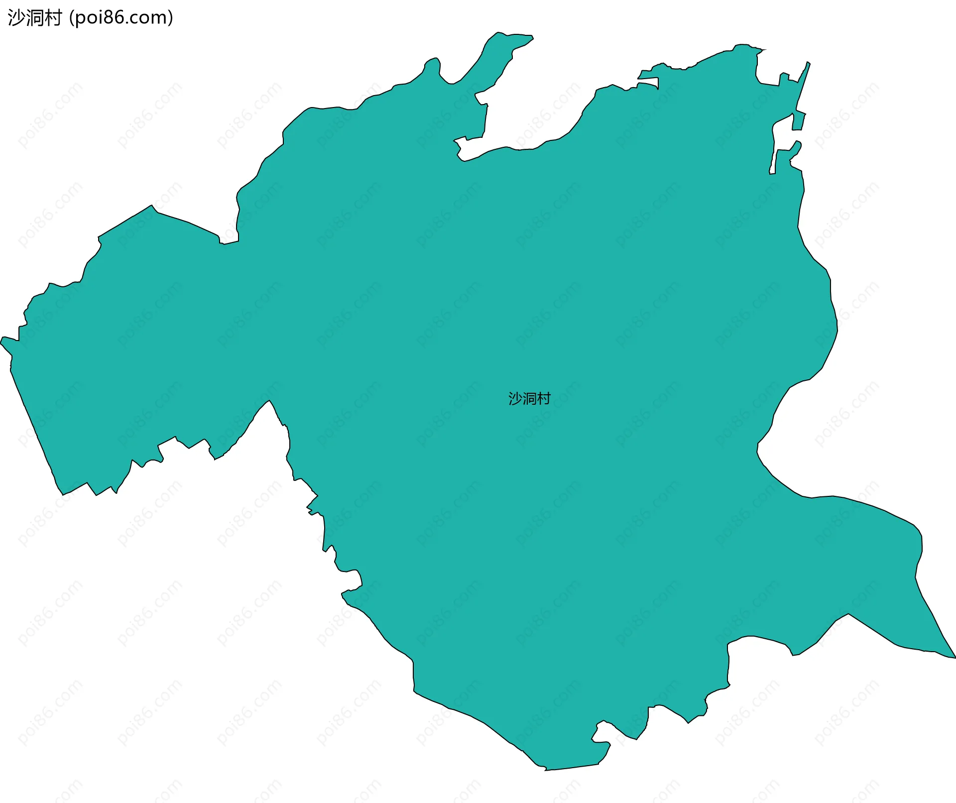 沙洞村边界地图