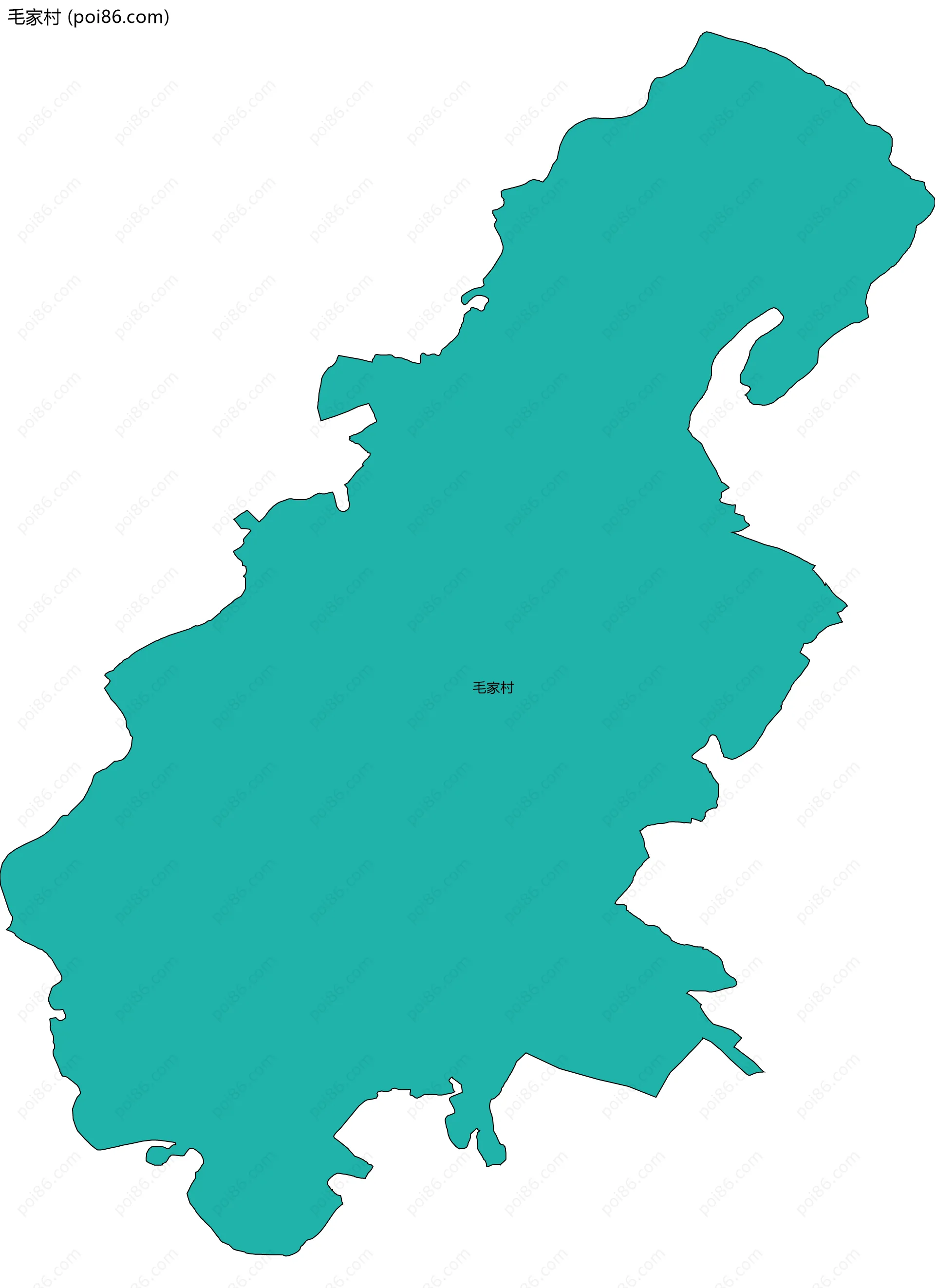毛家村边界地图