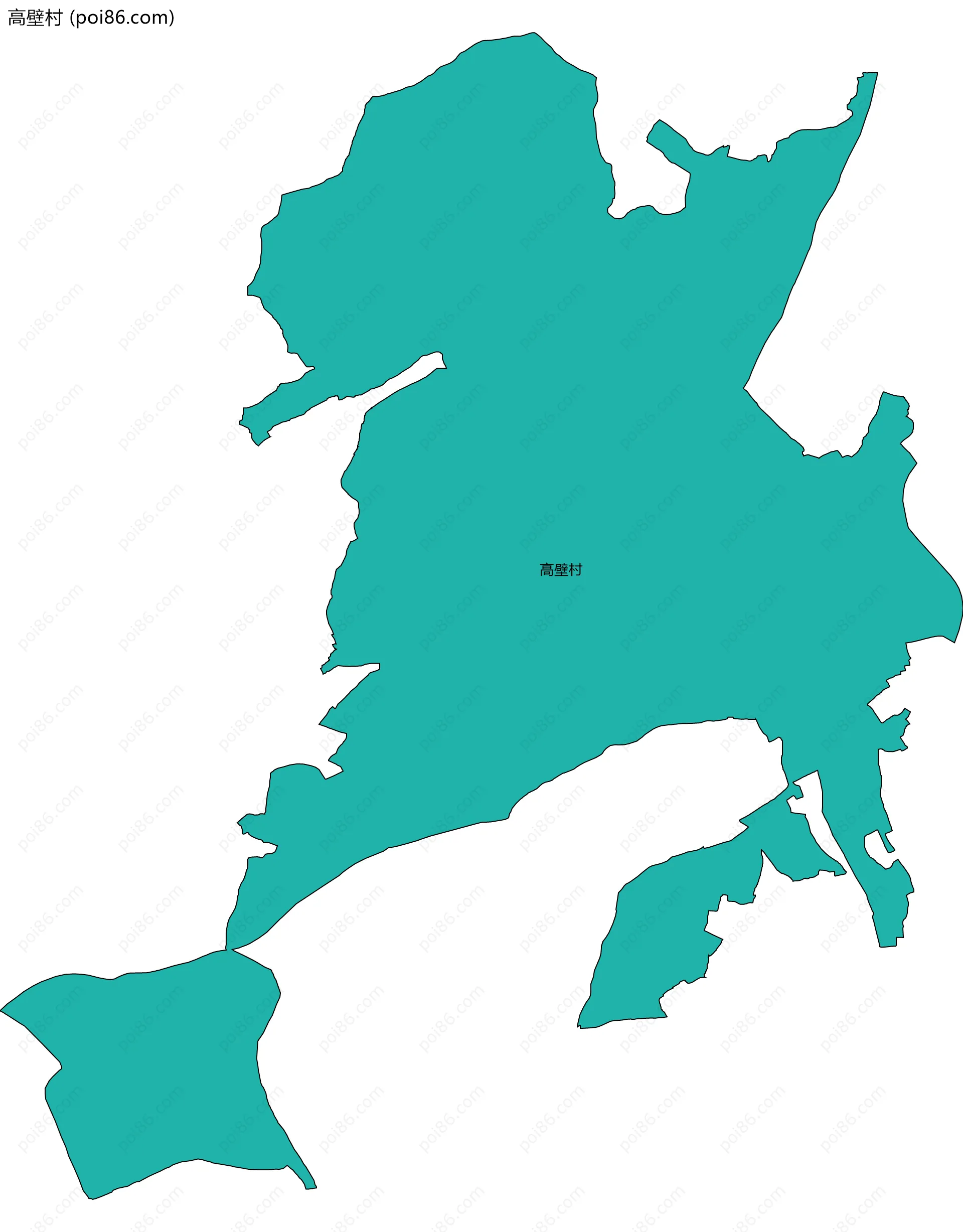 高壁村边界地图