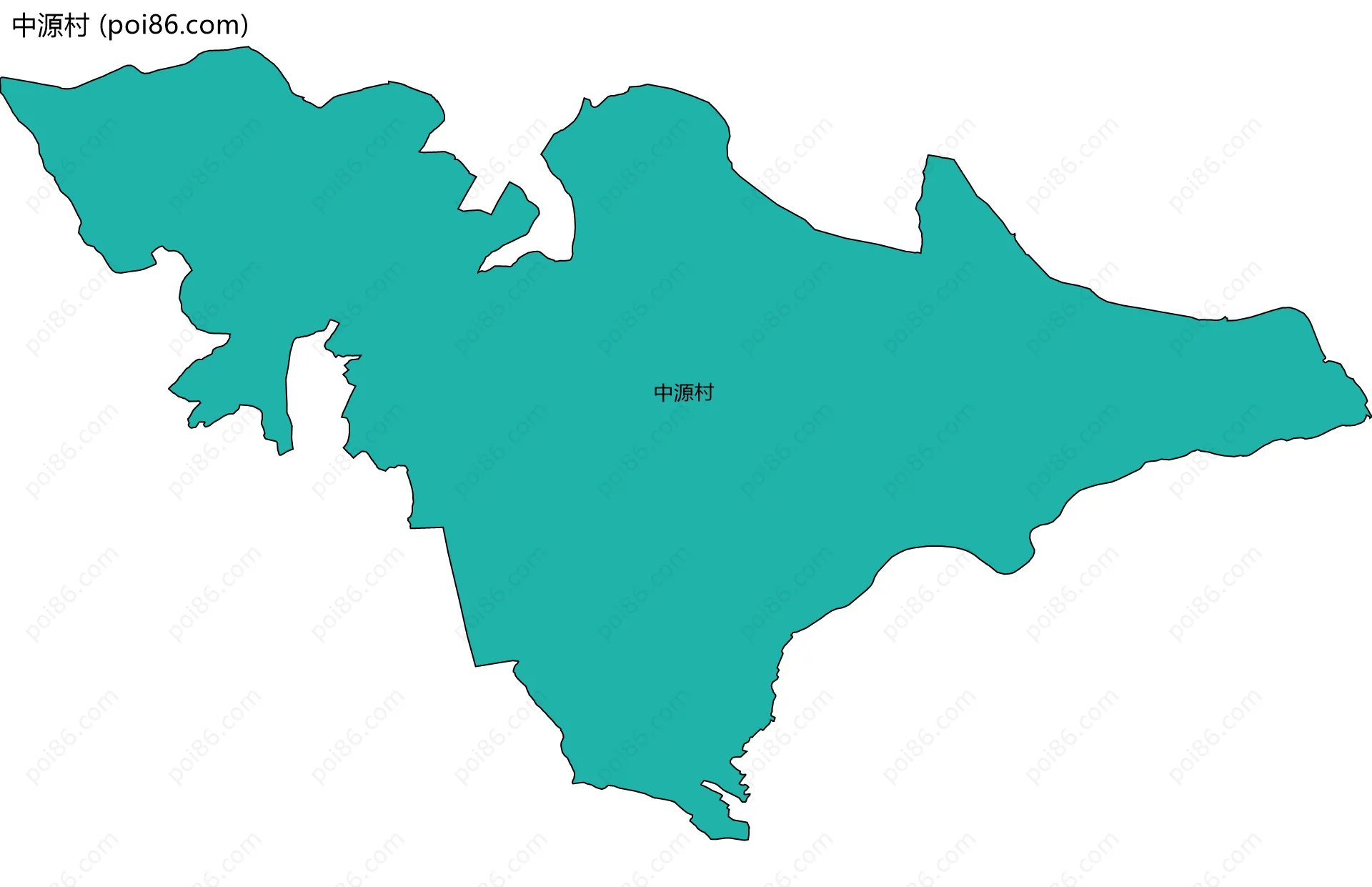 中源村边界地图