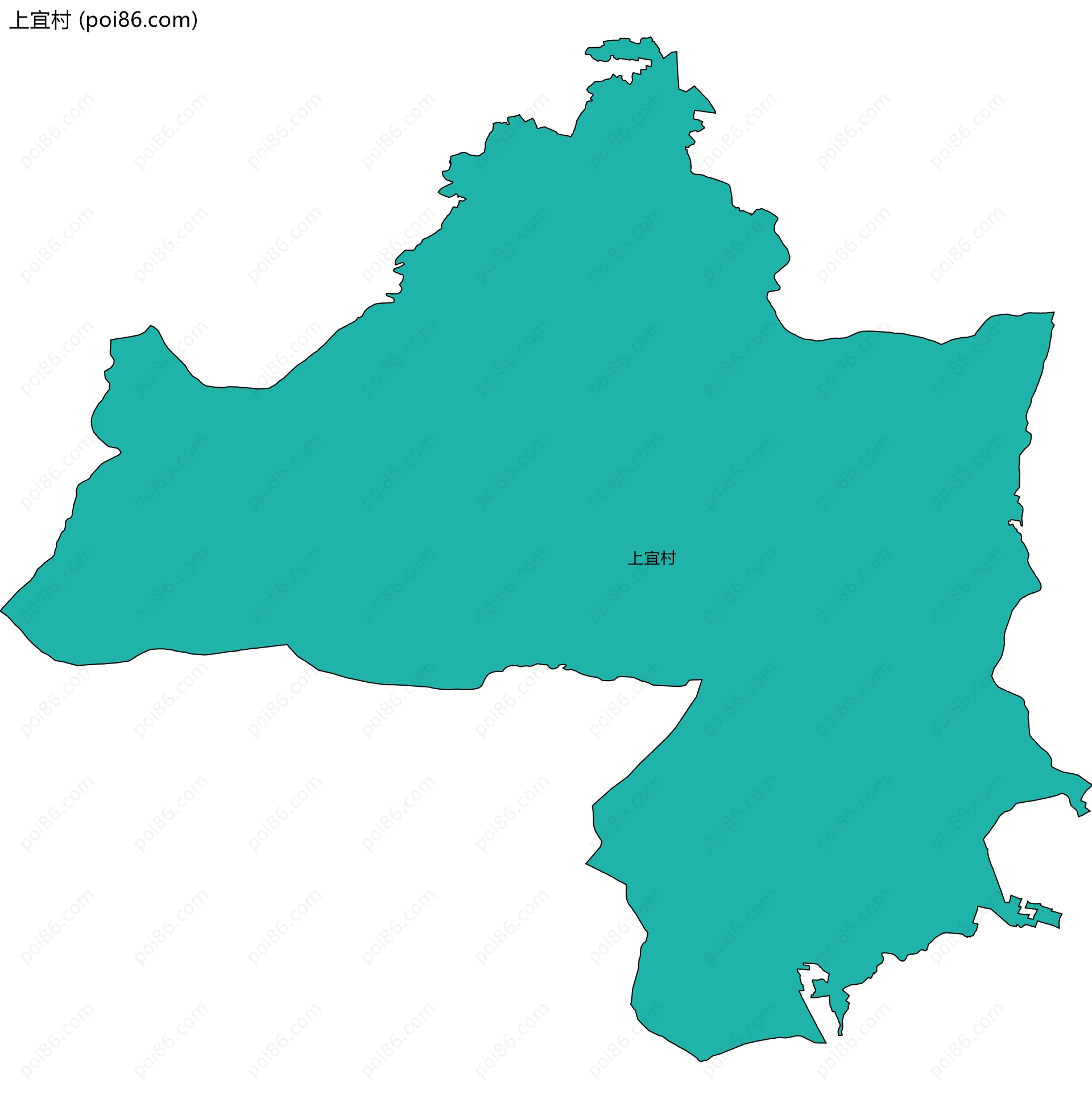 上宜村边界地图