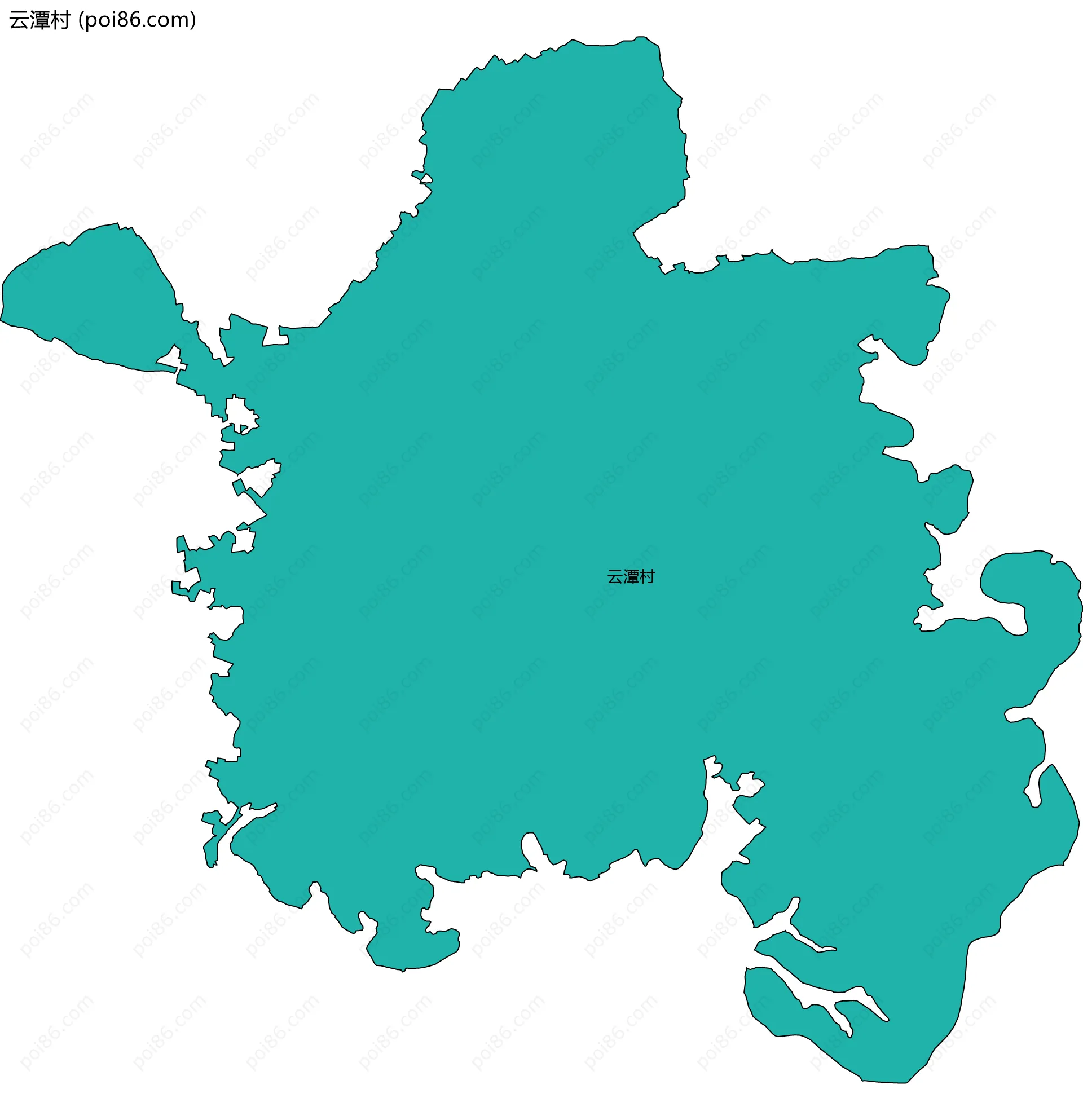 云潭村边界地图