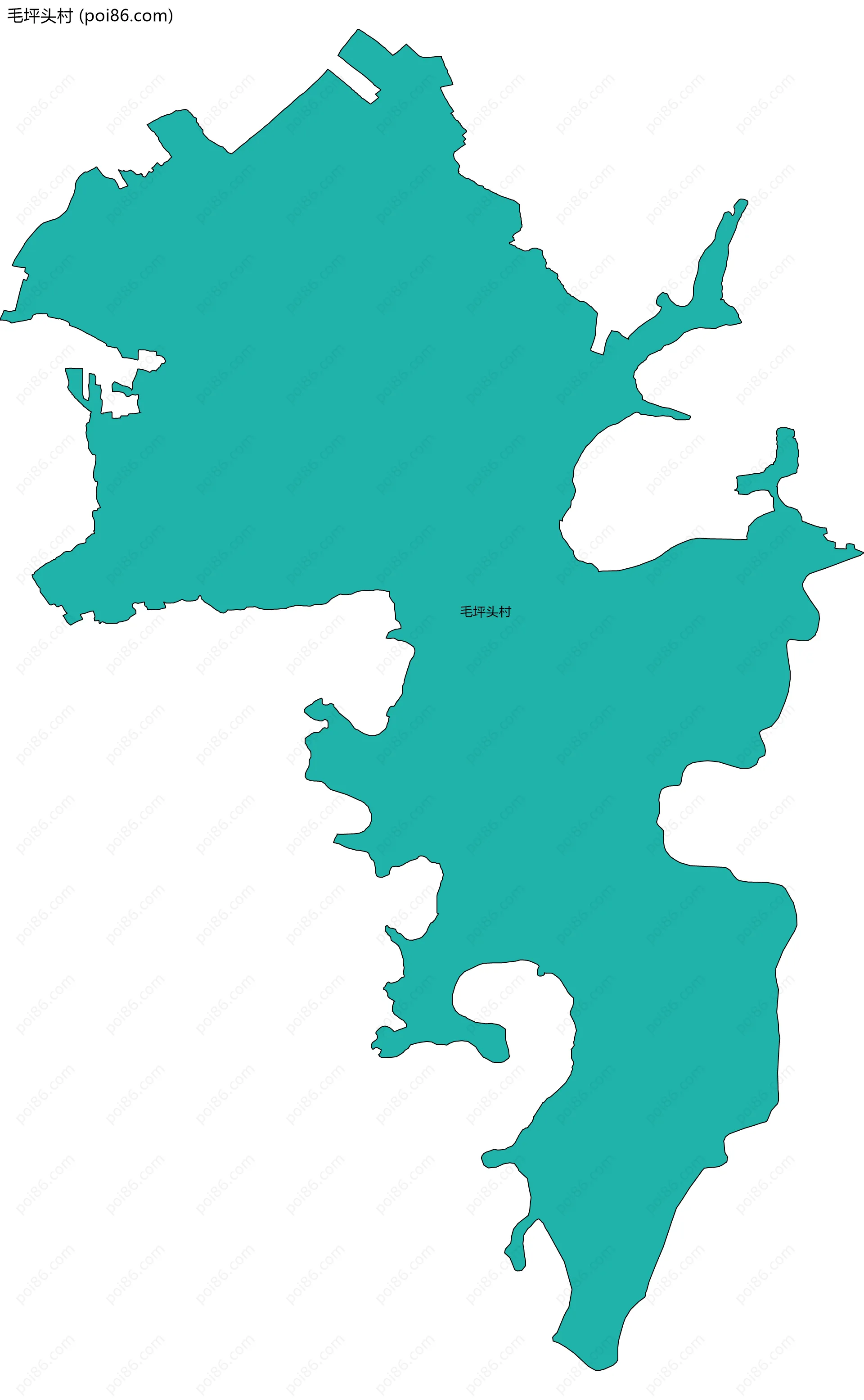 毛坪头村边界地图